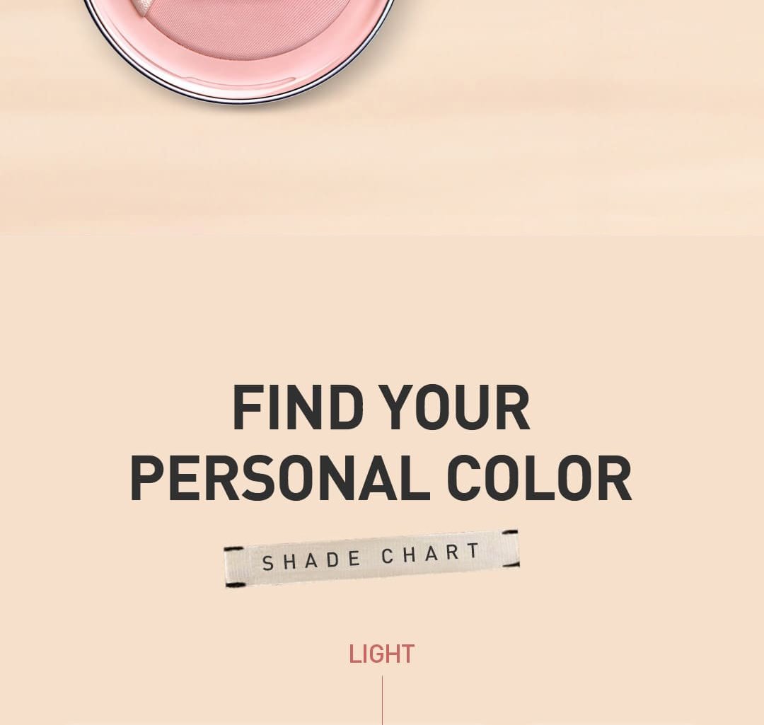shade chart for 3CE blushlighter, helping individuals find "personal color"