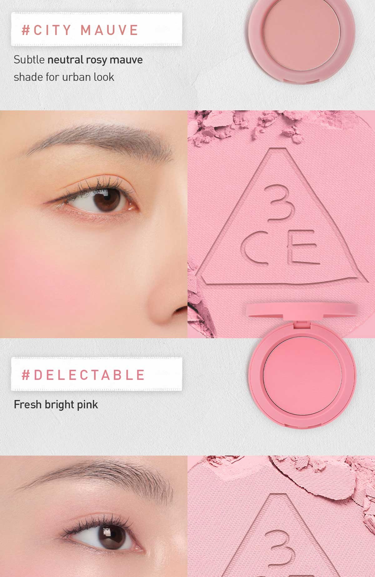 cool undertone shades of 3CE Face Blush