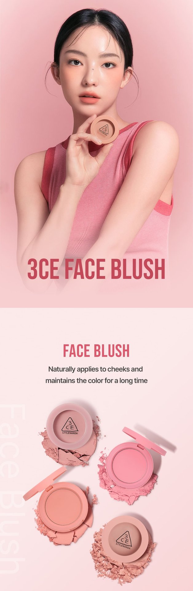 Key model visual of 3CE Face Blush
