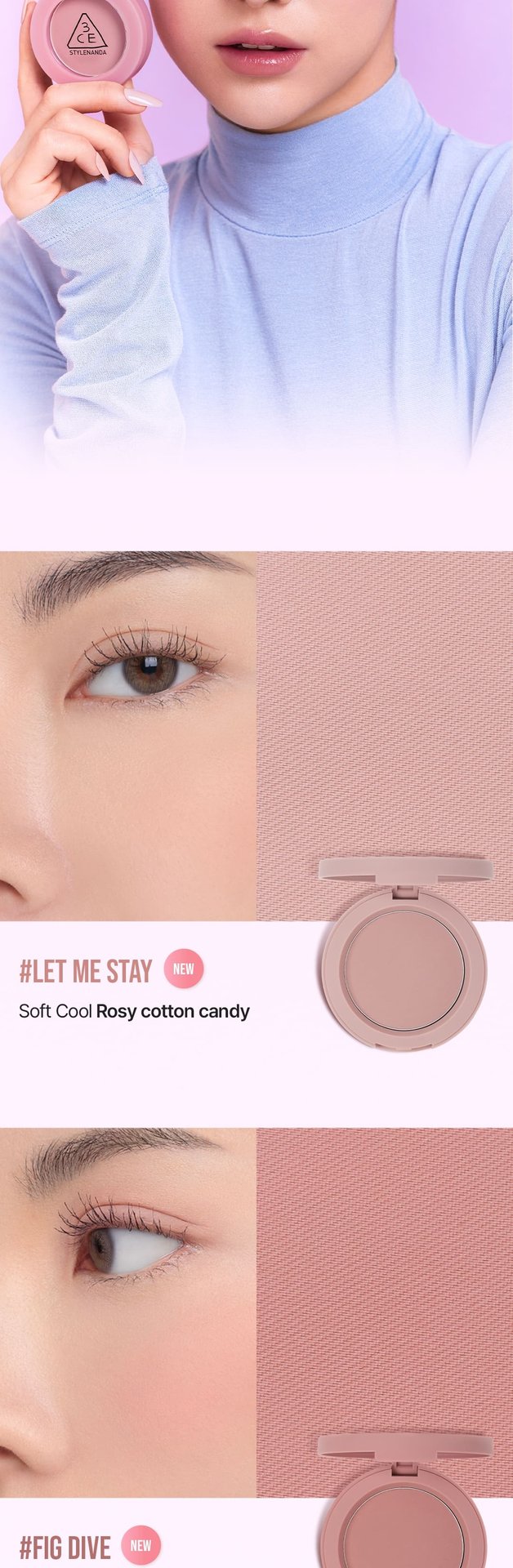 cool undertone shades of 3CE Face Blush