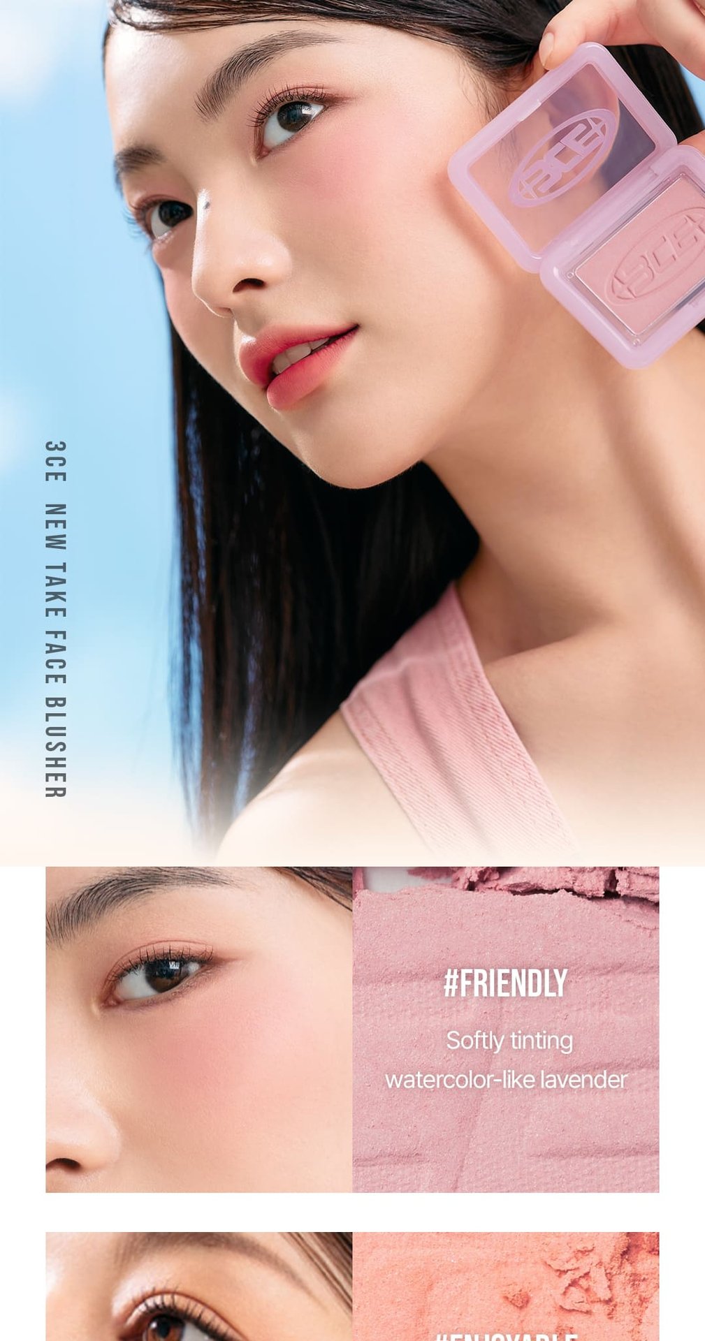 model visual of3CE Newtake Face Blusher