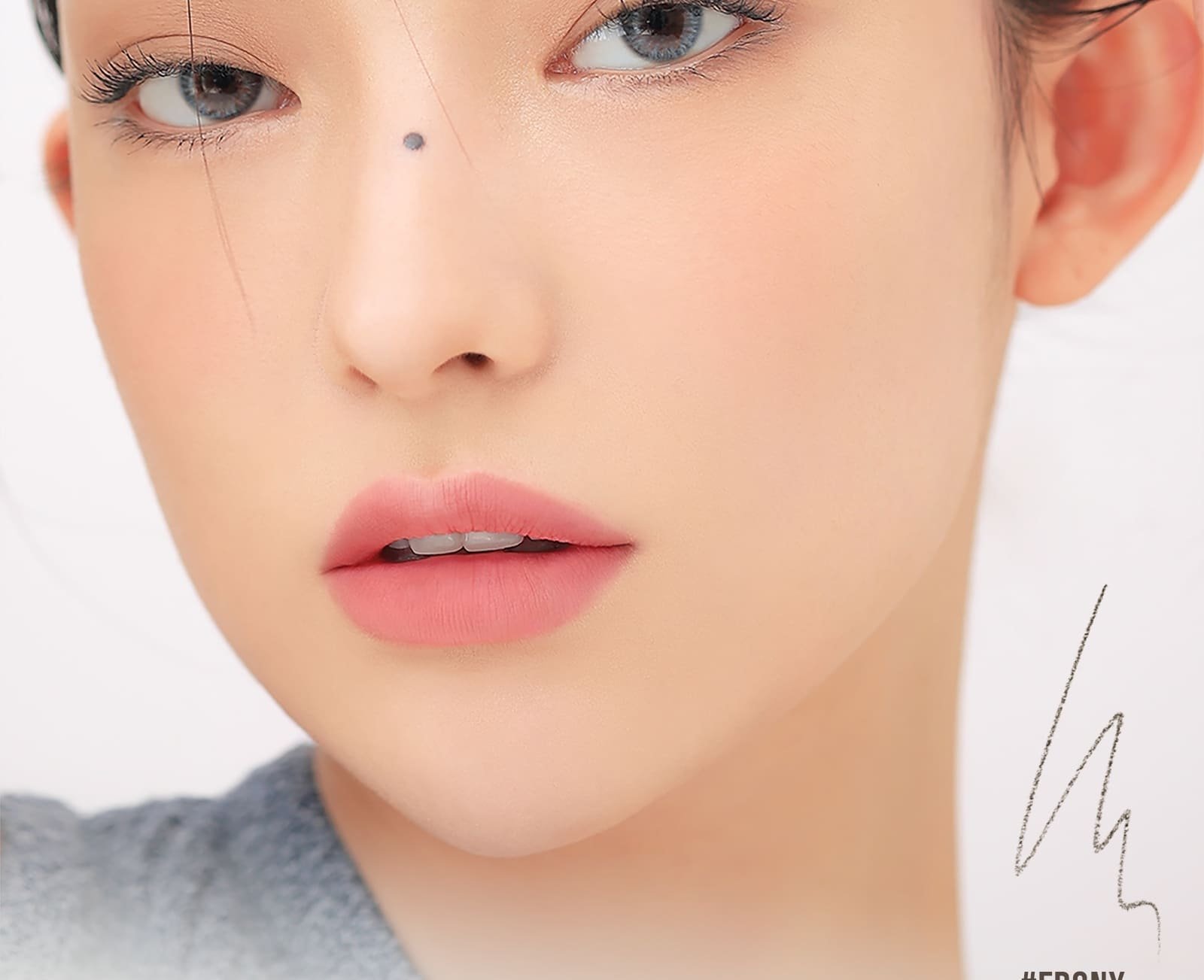model visual of 3CE Easy Brow Designing Pencil