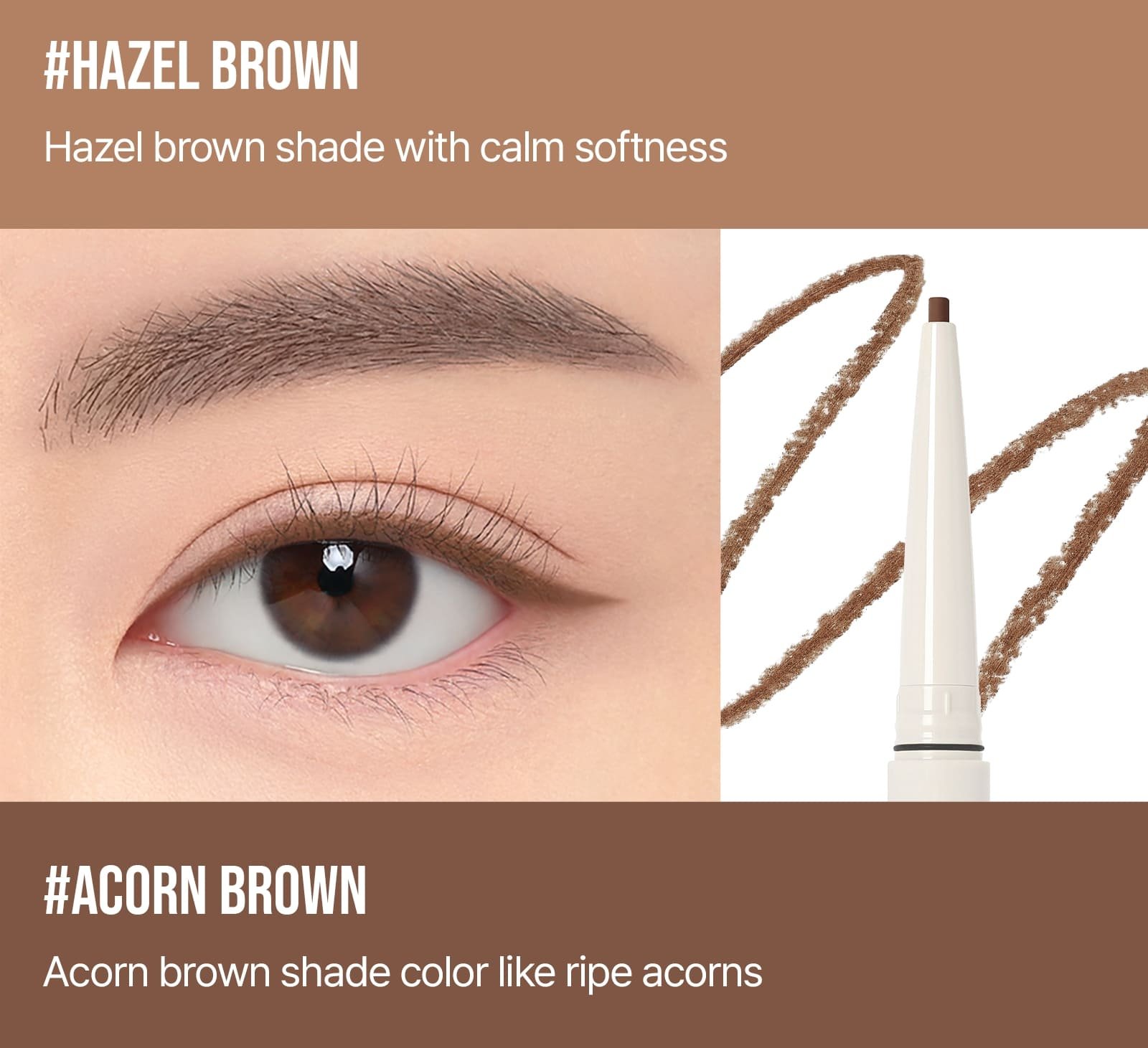 swatch images of per shade : acorn brown