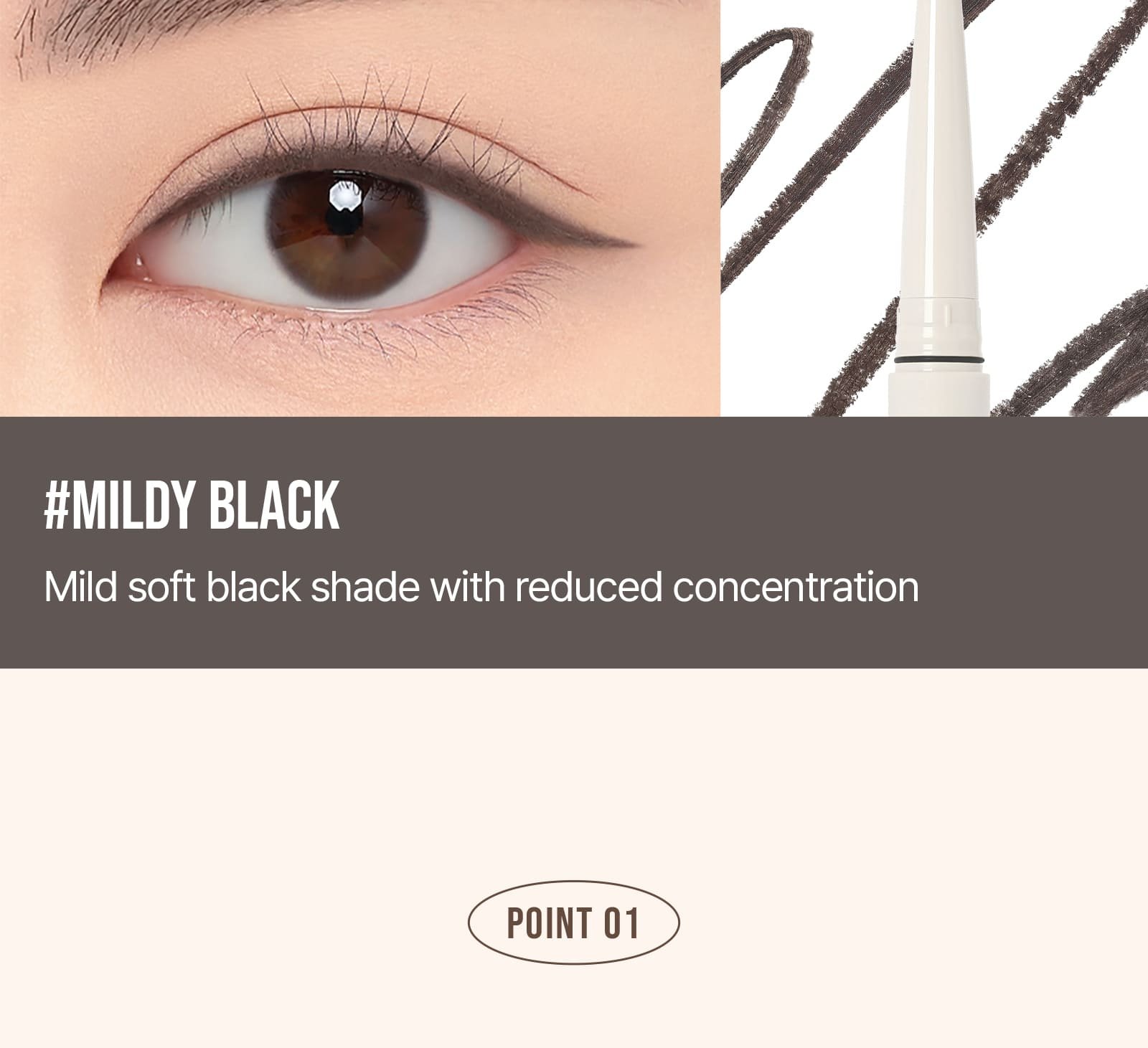 swatch images of per shade : mildy black