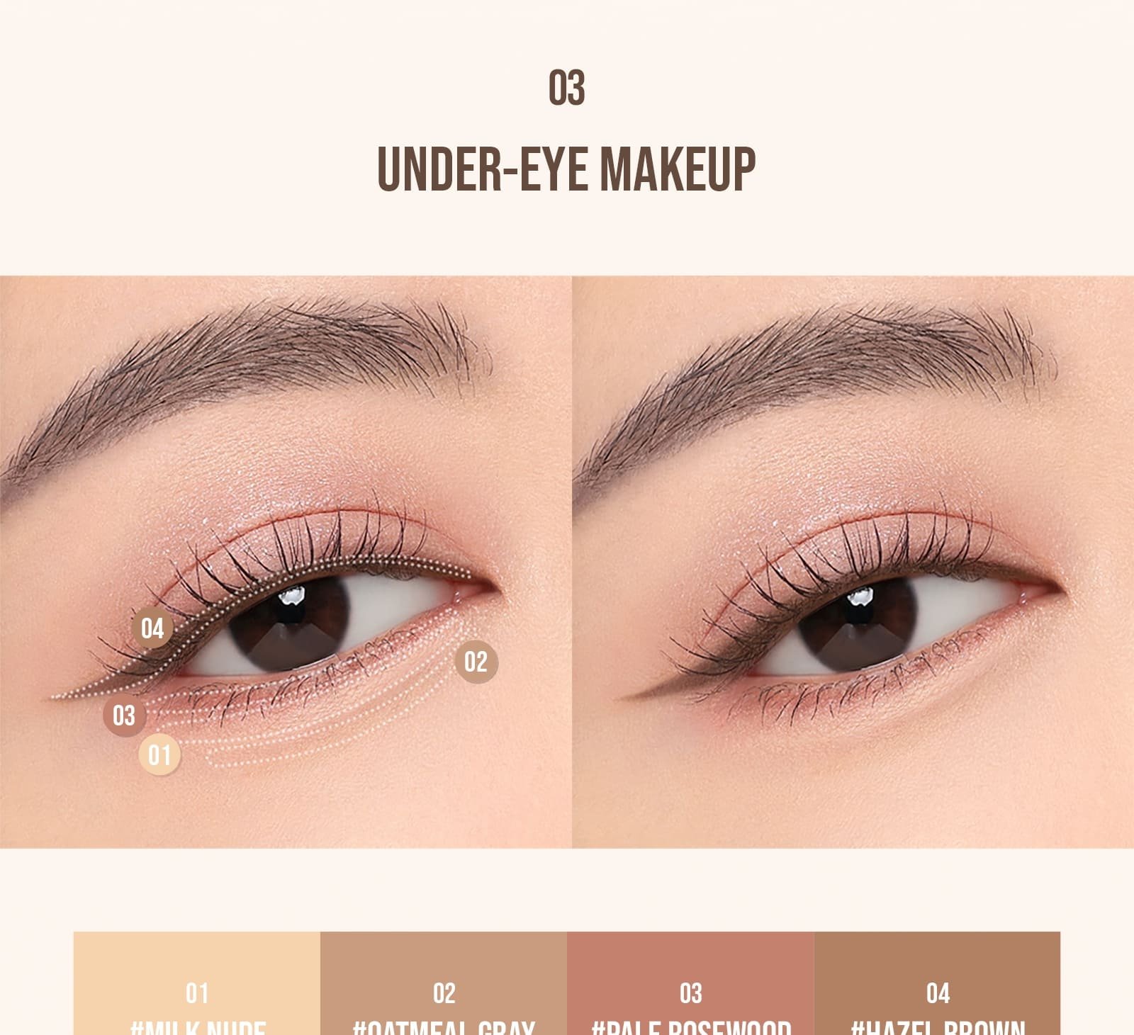 multi-lining makeup : under eye makeup