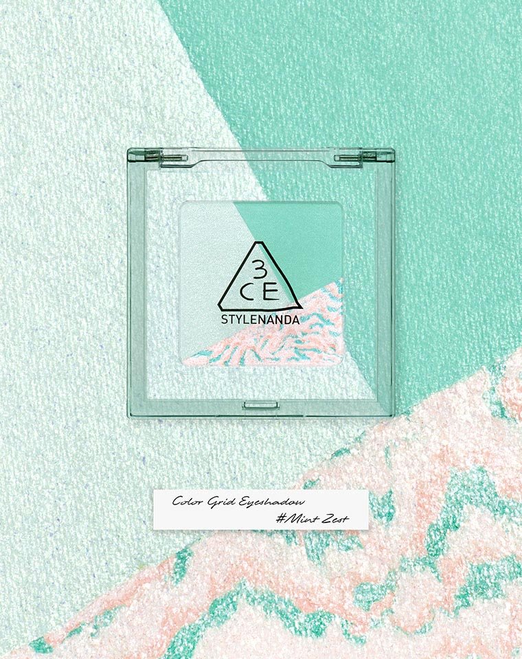color grid eyeshadow mint zest display