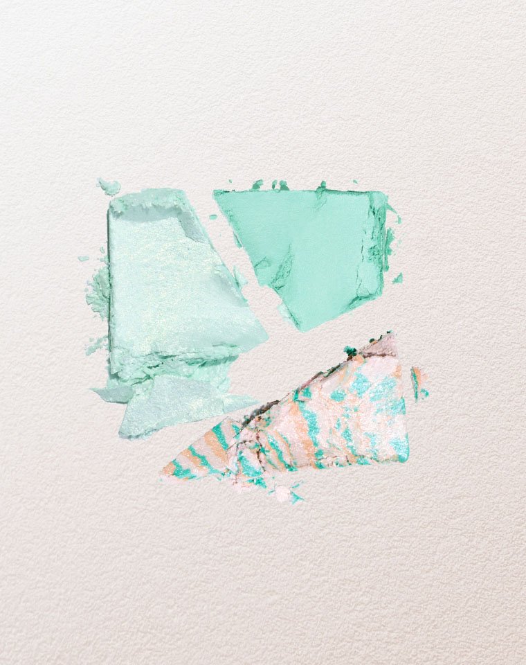 color grid eyeshadow mint zest texture