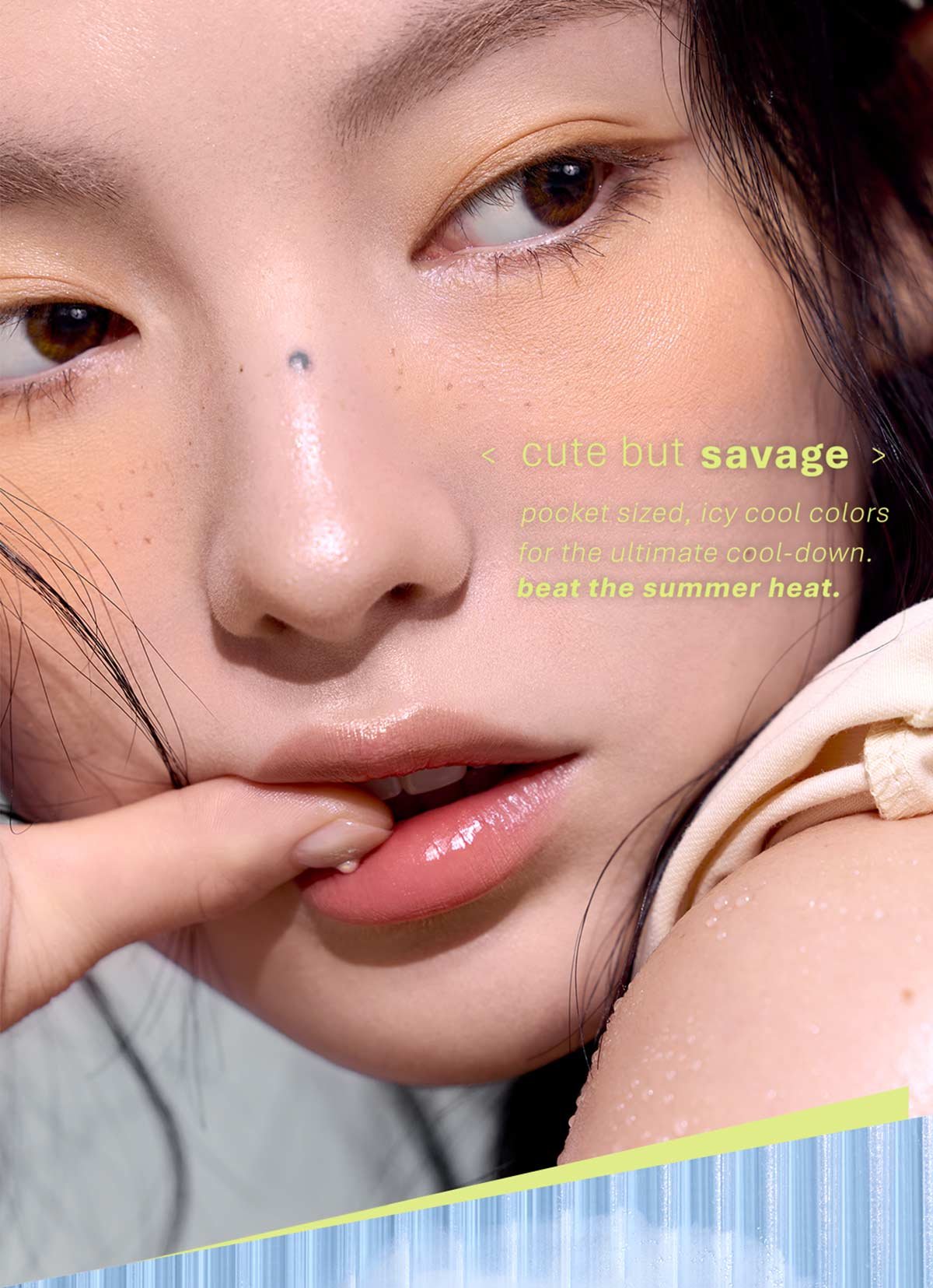 Key model visual of 3CE color grid eyeshadow