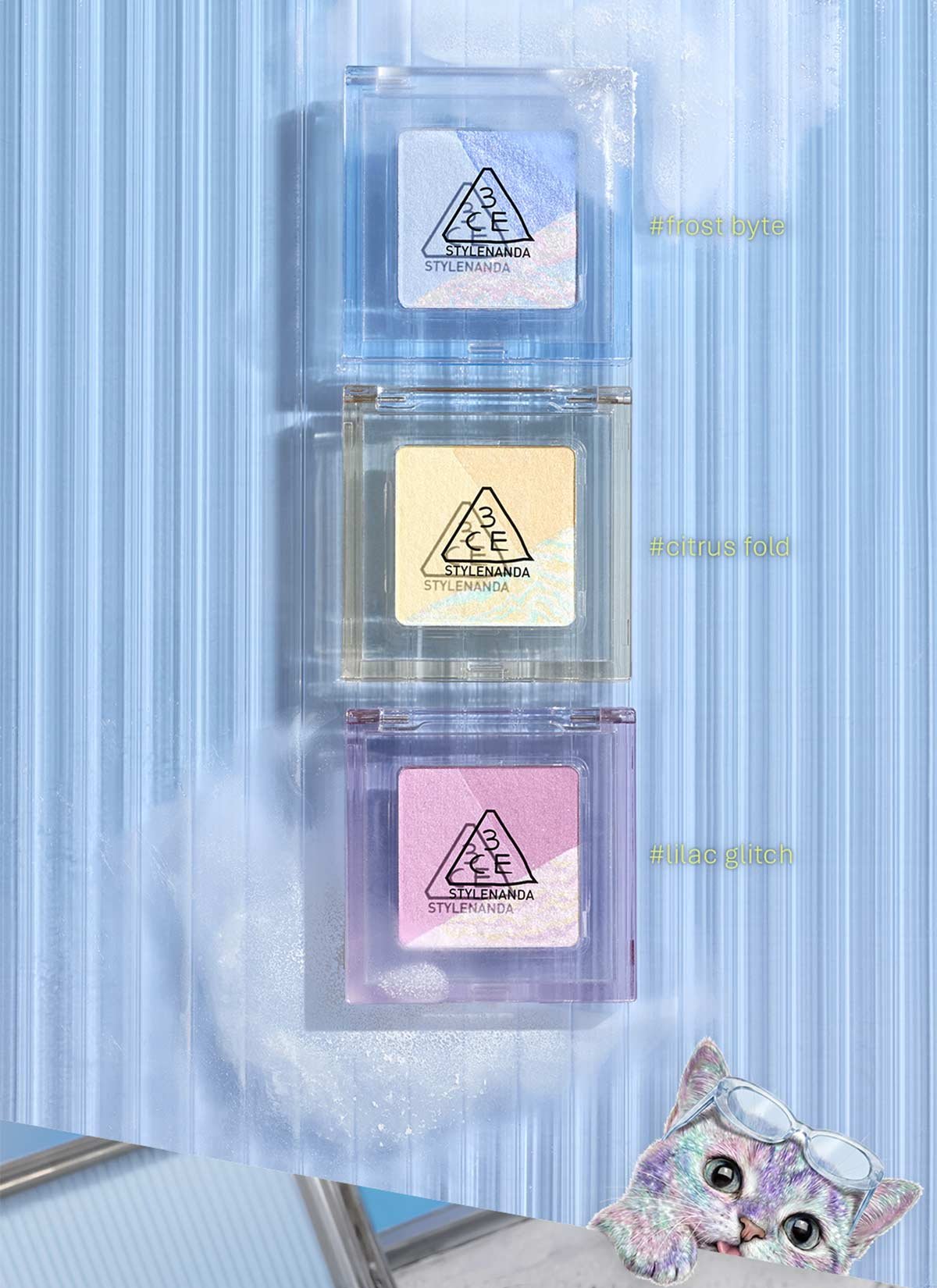 Key product visual of 3CE color grid eyeshadow