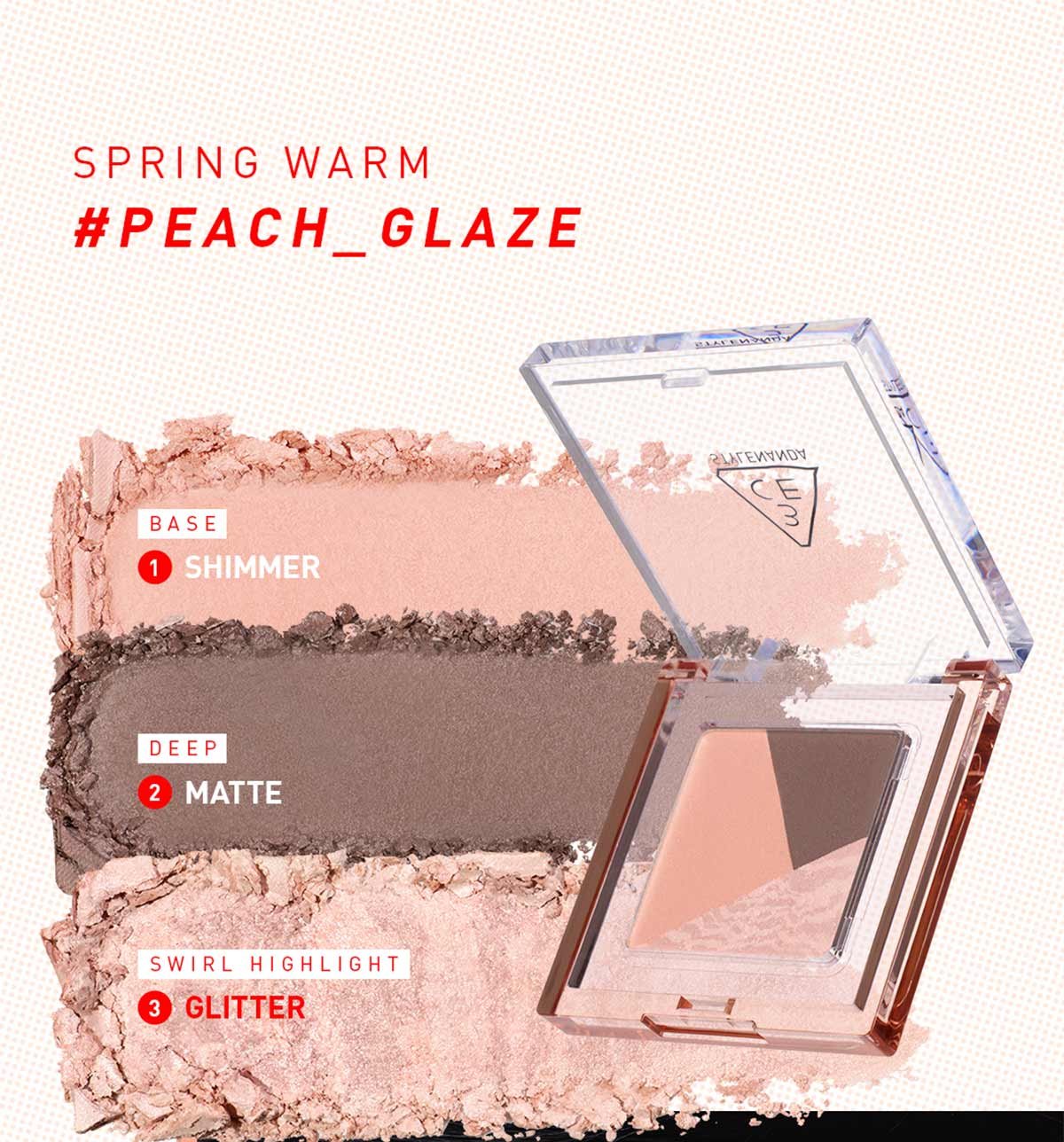 swatch images of per shade : Peach Glaze