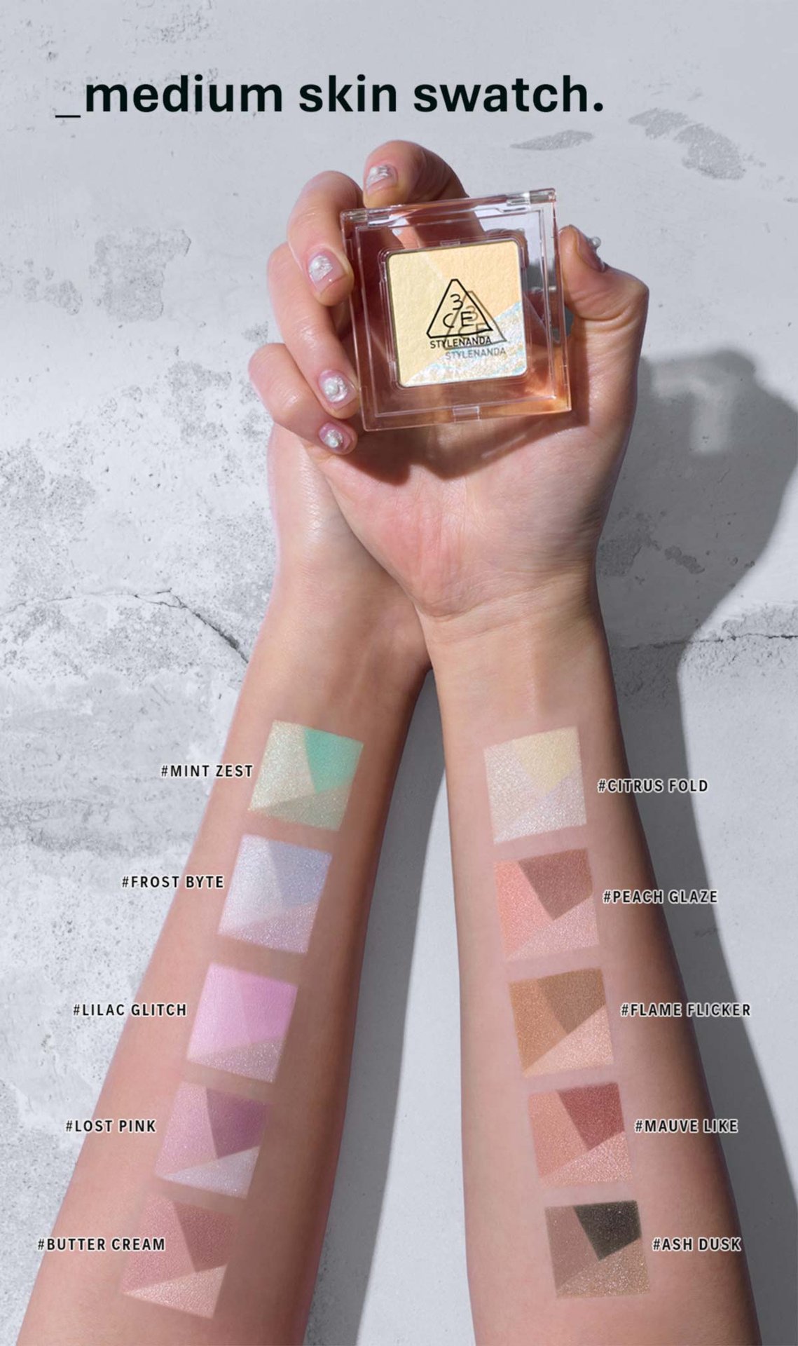 COLOR GRID EYESHADOW | 3CE Cosmetics | Stylenanda | Products