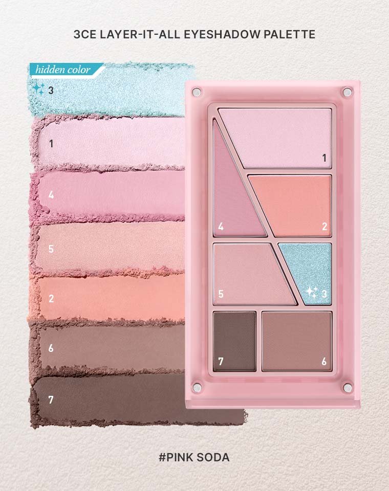 layer it all eyeshadow palette  Pink Soda packshot texture