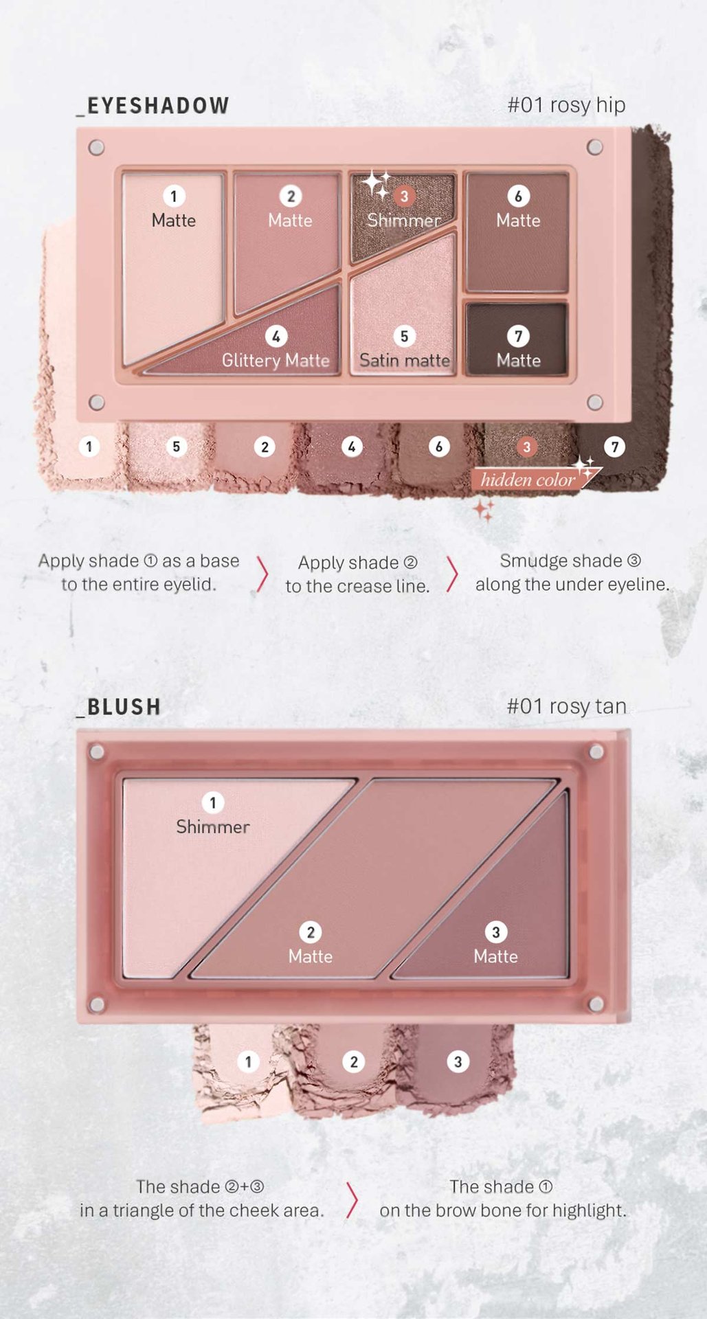 spring warm undertone shades of 3CE Layer it all palette