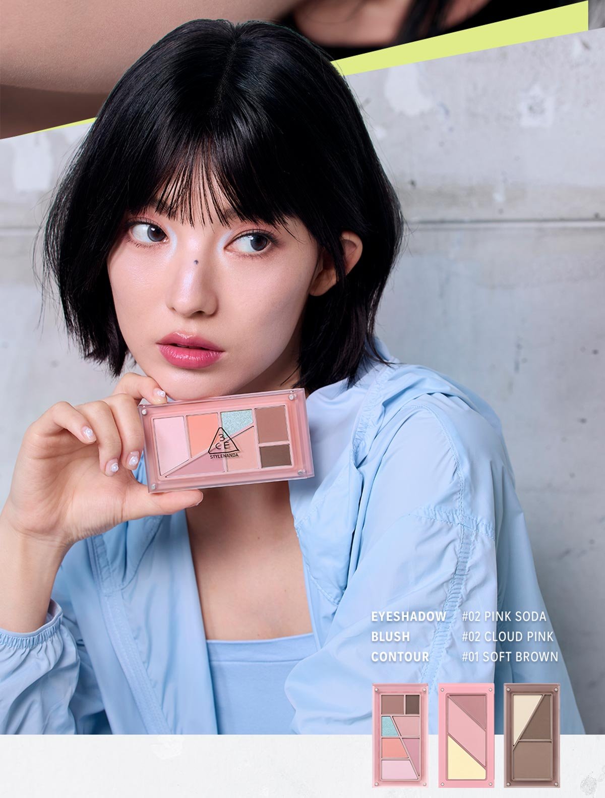 spring warm undertone shades of 3CE Layer it all palette