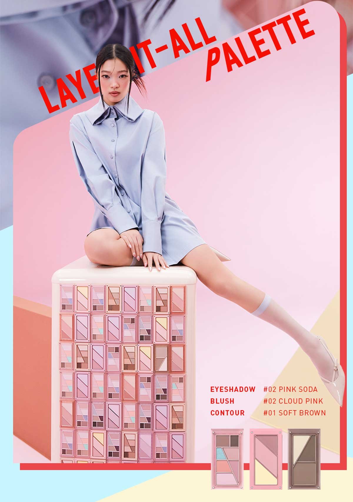 spring neutral undertone shades of 3CE Layer it all palette