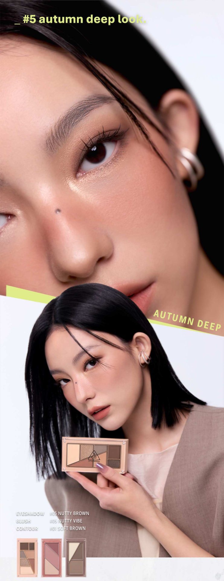 summer cool undertone shades of 3CE Layer it all palette