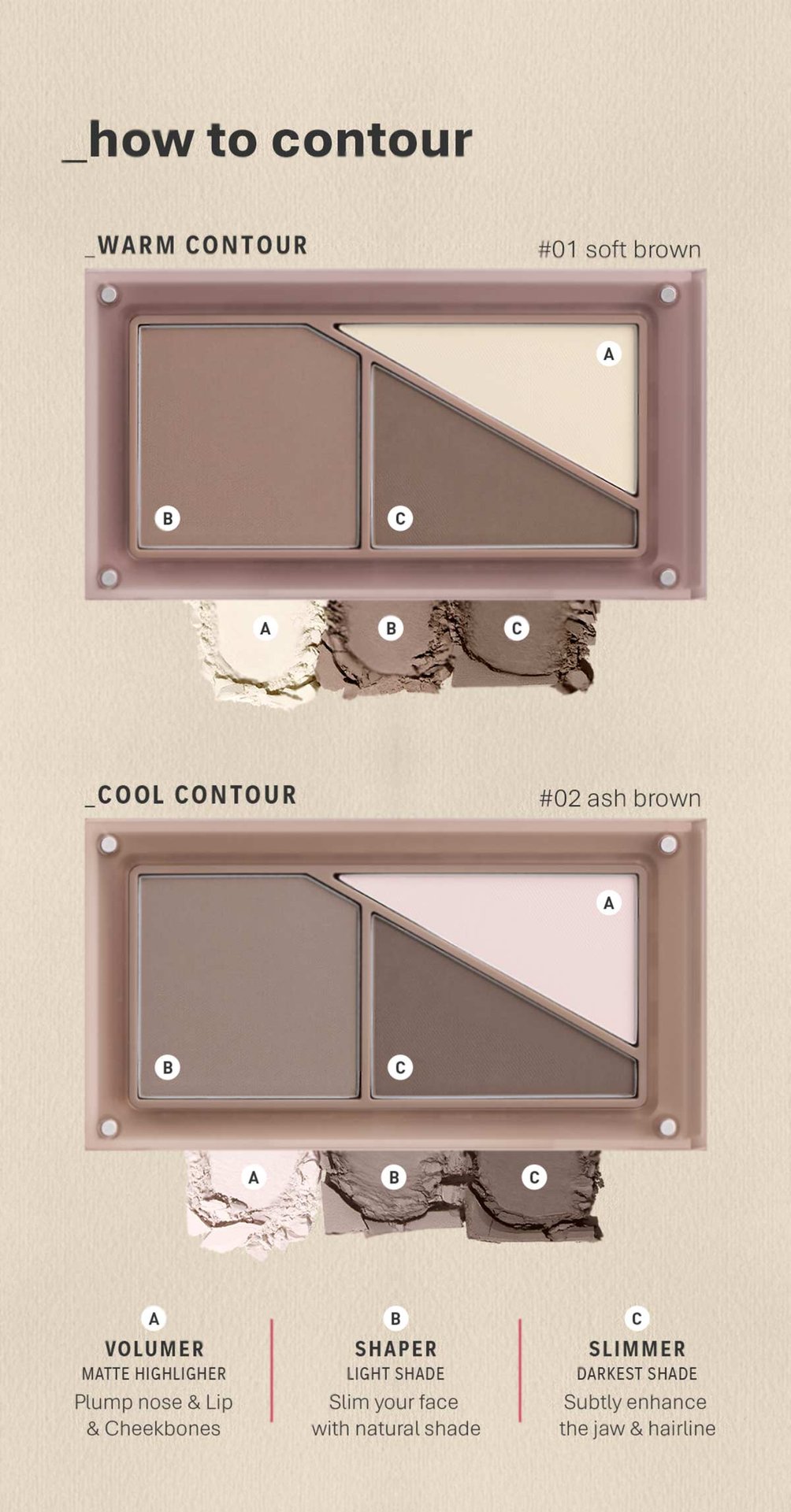 winter deep undertone shades of 3CE Layer it all palette