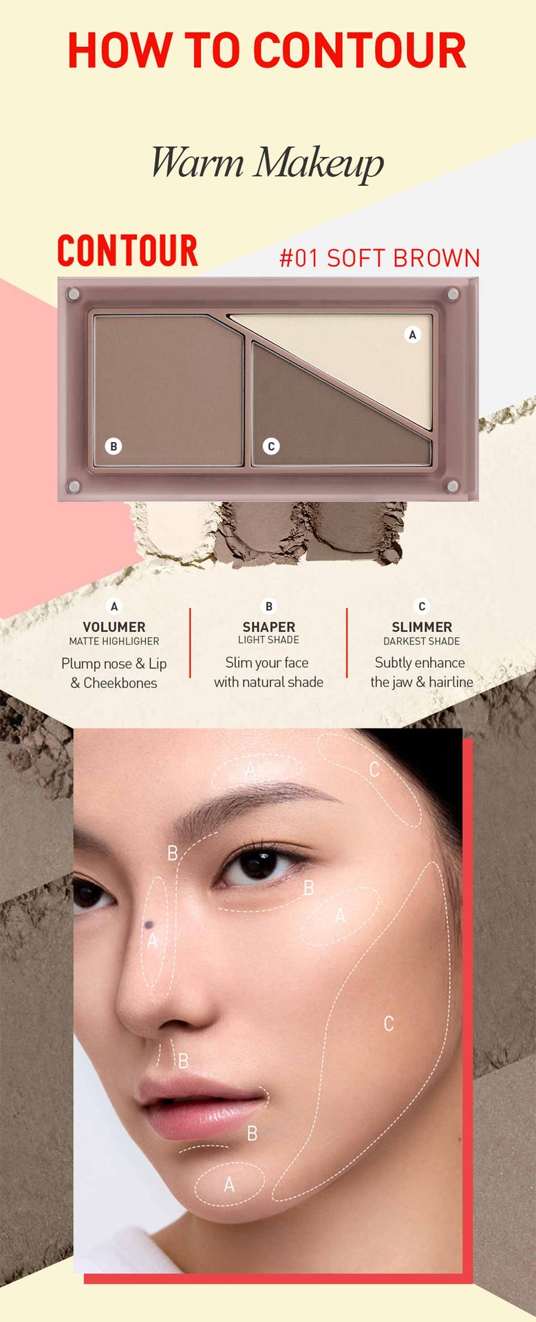 autumn deep undertone shades of 3CE Layer it all palette