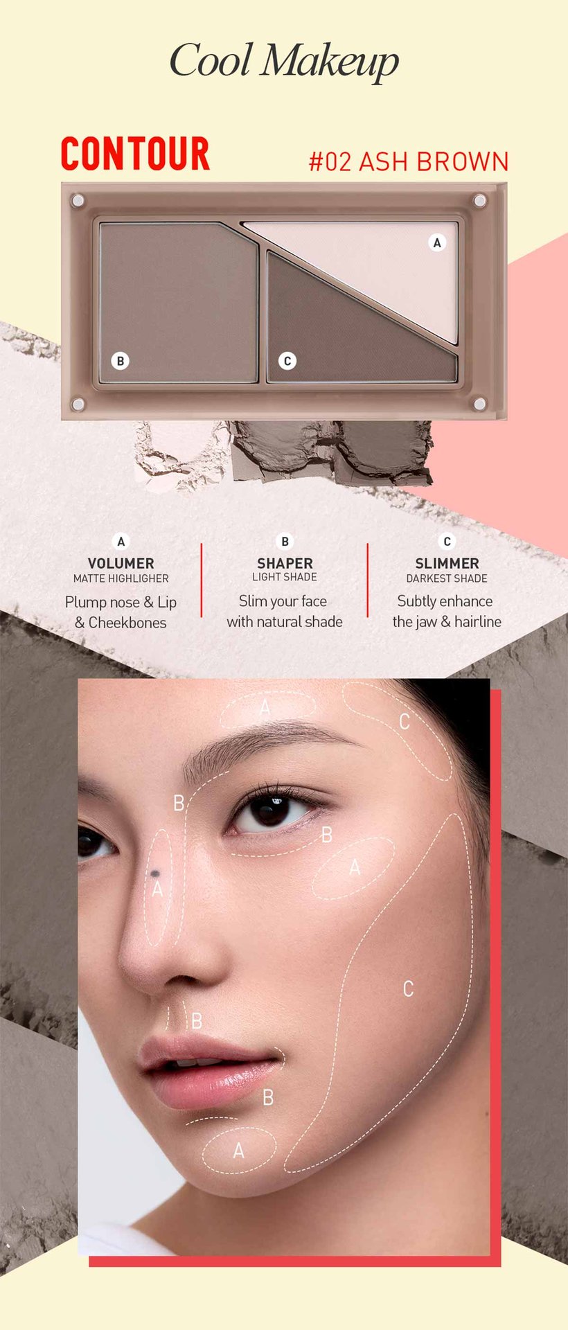 autumn deep undertone shades of 3CE Layer it all palette