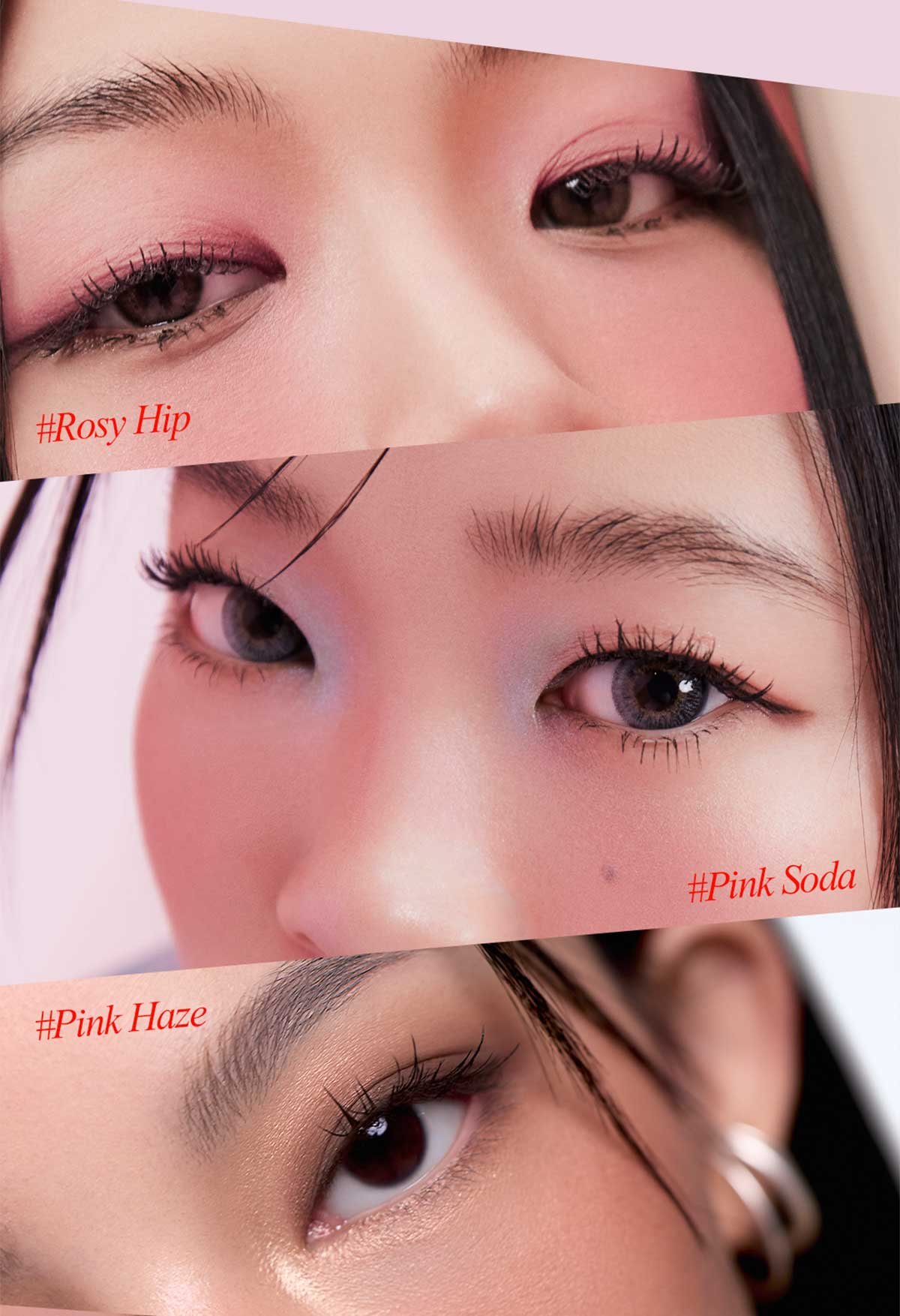 model visual of 3CE Layer it all palette