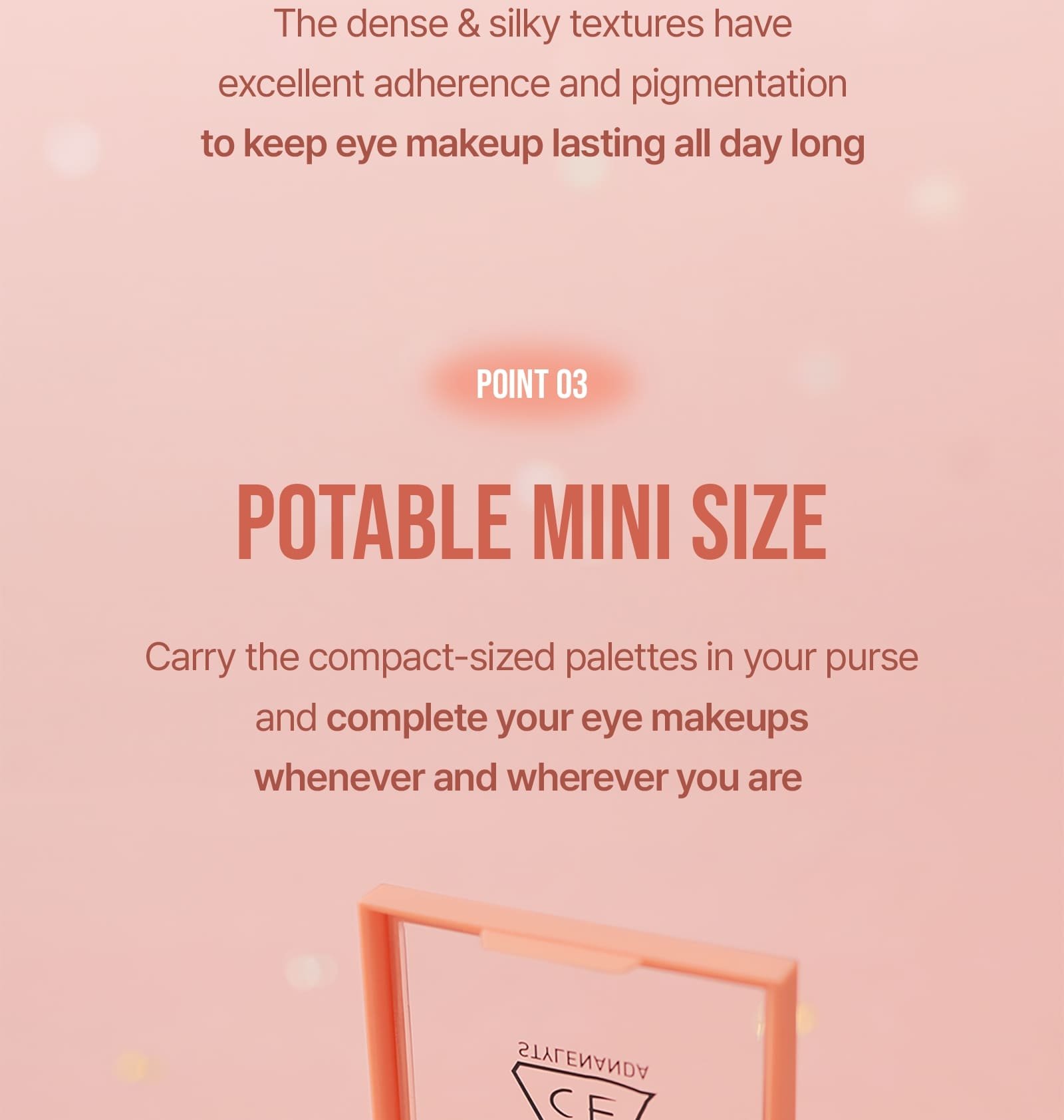3 unique selling points of 3CE Mini Multi Eye Color Palette