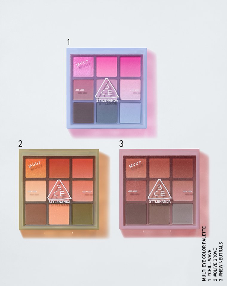 multi eye color palette display