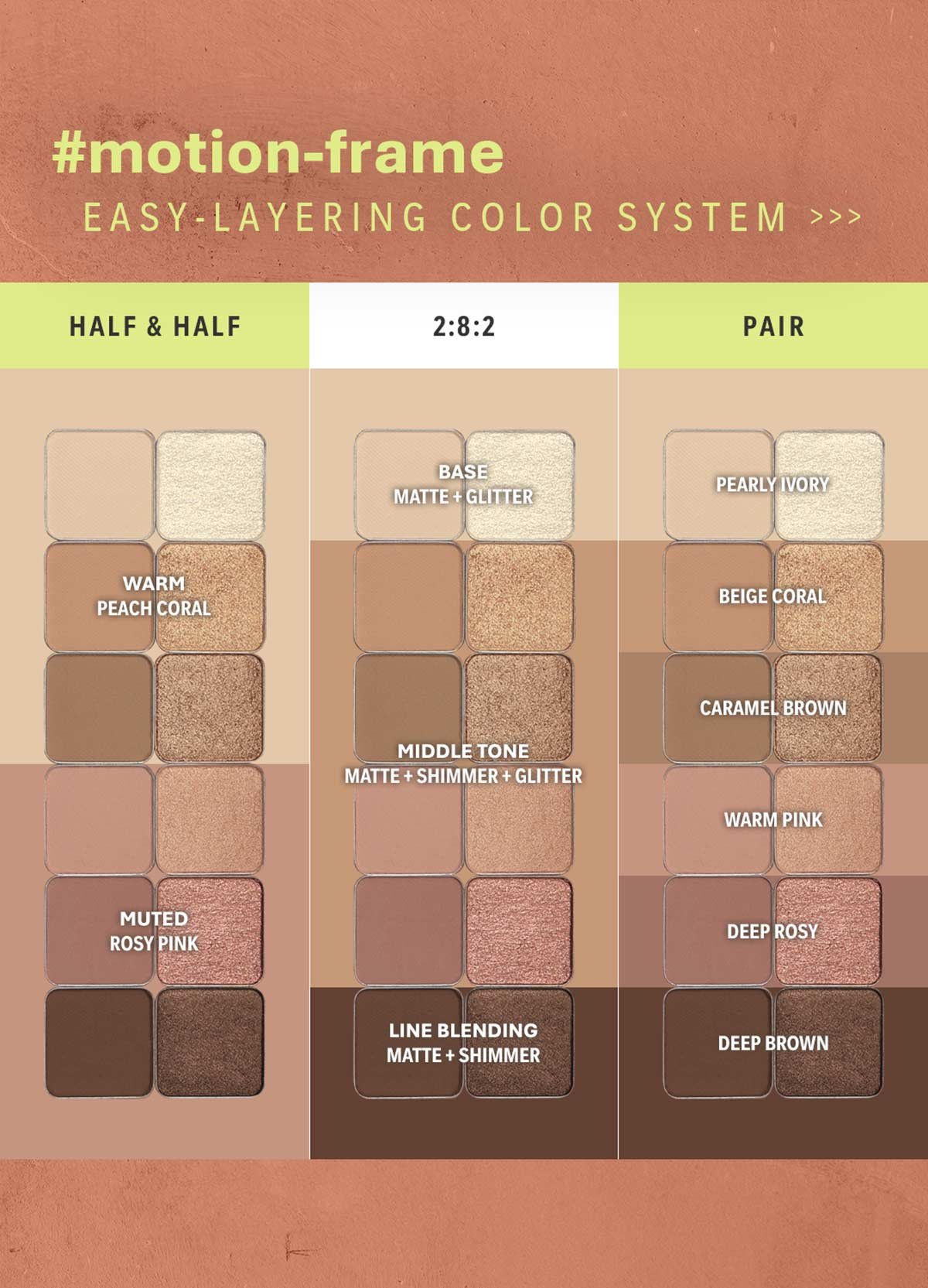 swatch images of per shade : Raw Neutrals