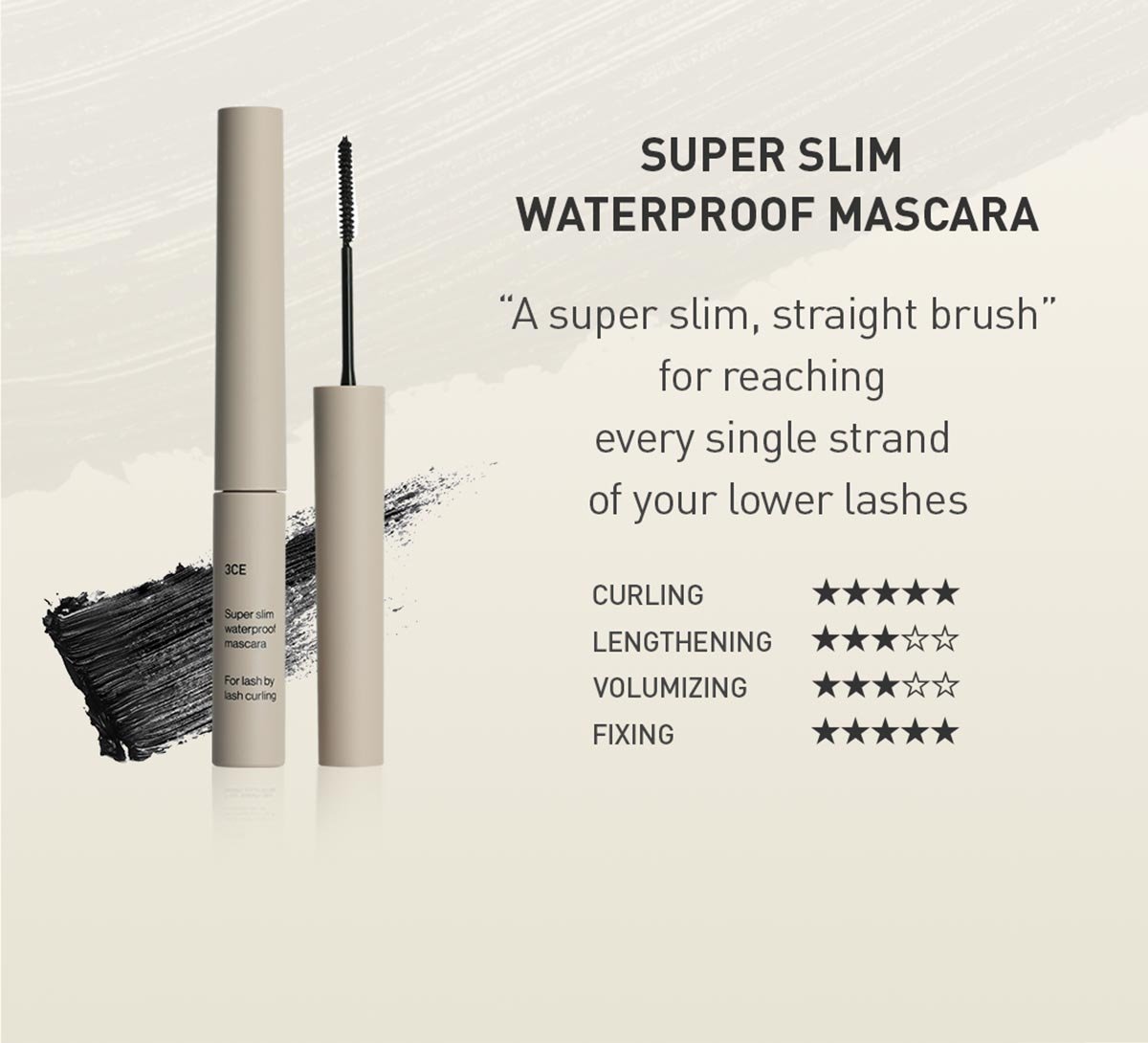 2 types of slim mascara