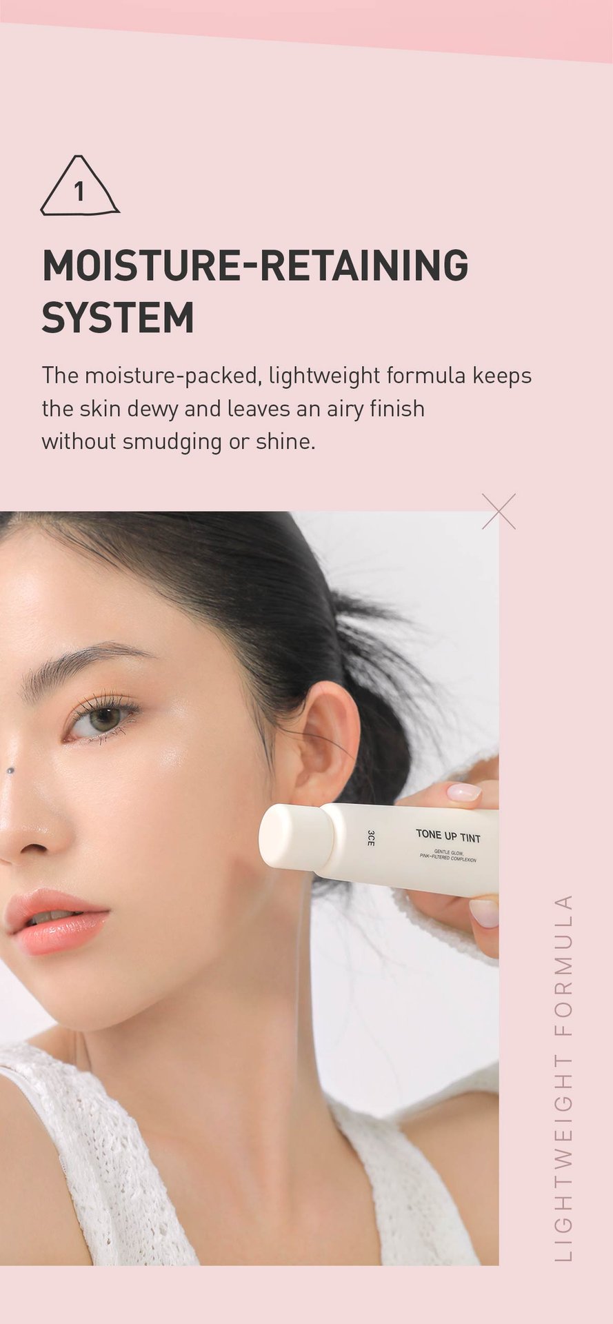 key unique selling points of 3CE Tone up tint