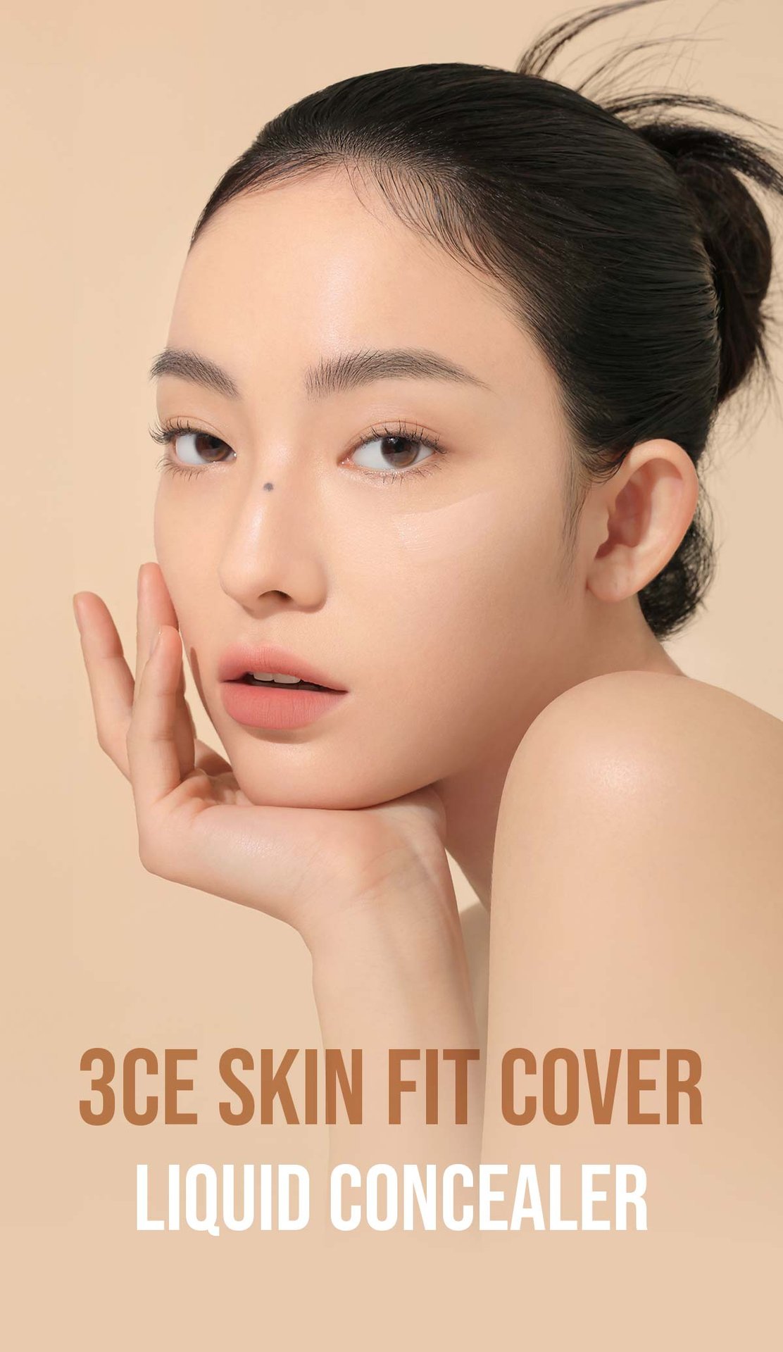 Key model visual of 3CE Skin Fit Cover Liquid Concealer