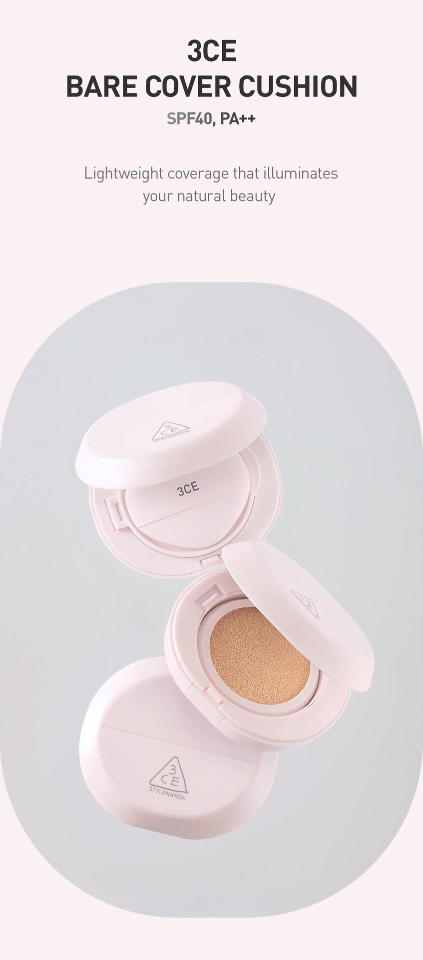 Key product image of 3CE bare cover cushion