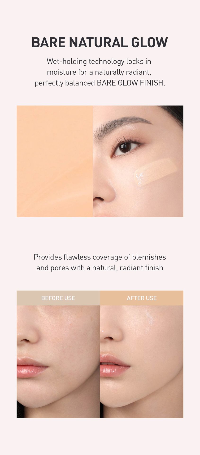 unique selling point - bare natural glow