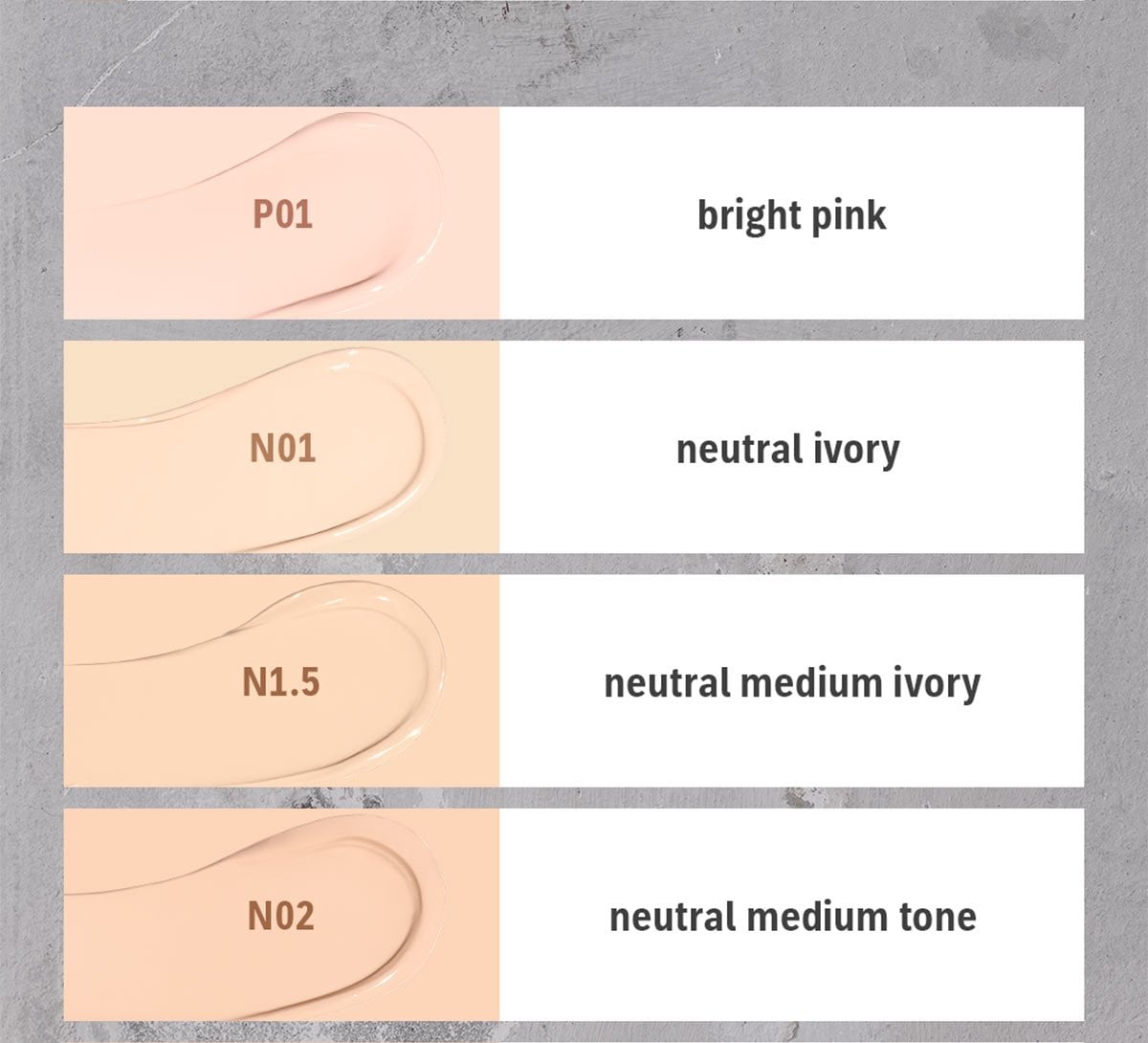 Swatch guide for fitting mesh cushion shades 18
