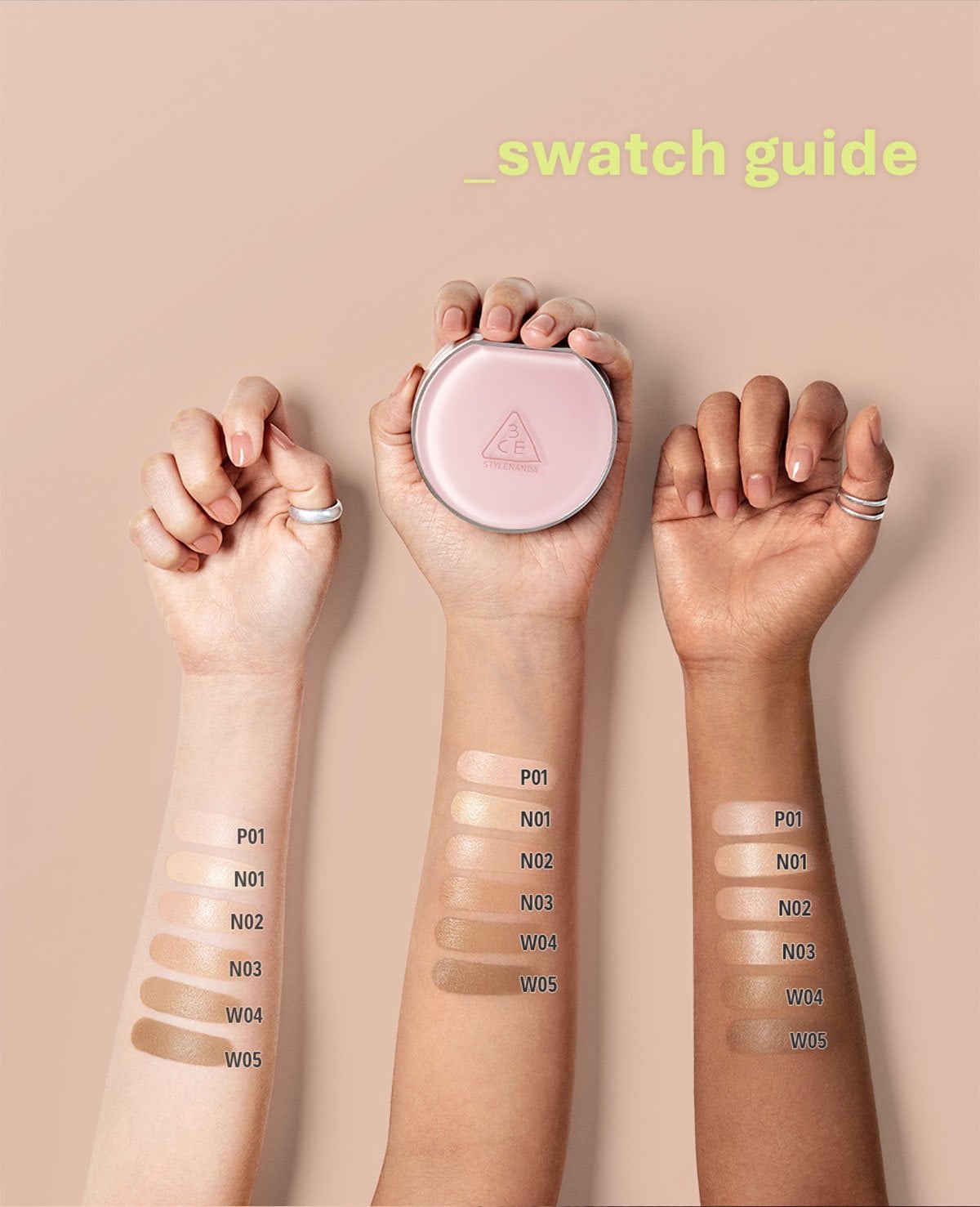 Swatch guide for fitting mesh cushion shades 20