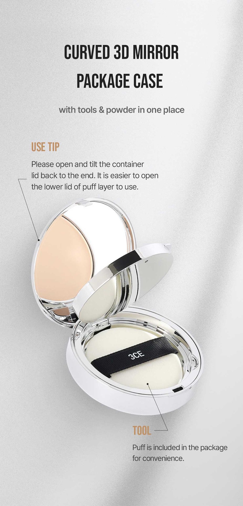 unique selling point - Corved 3D Mirror Packae Case