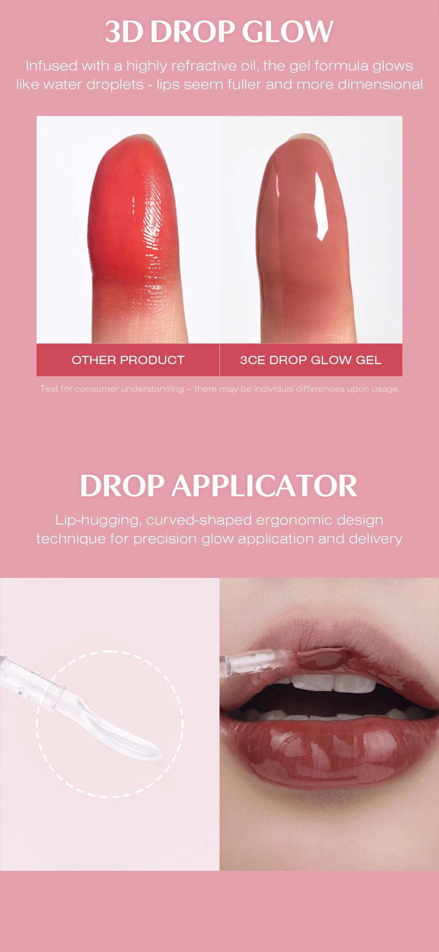 Key Claim of 3CE Drop Glow Gel