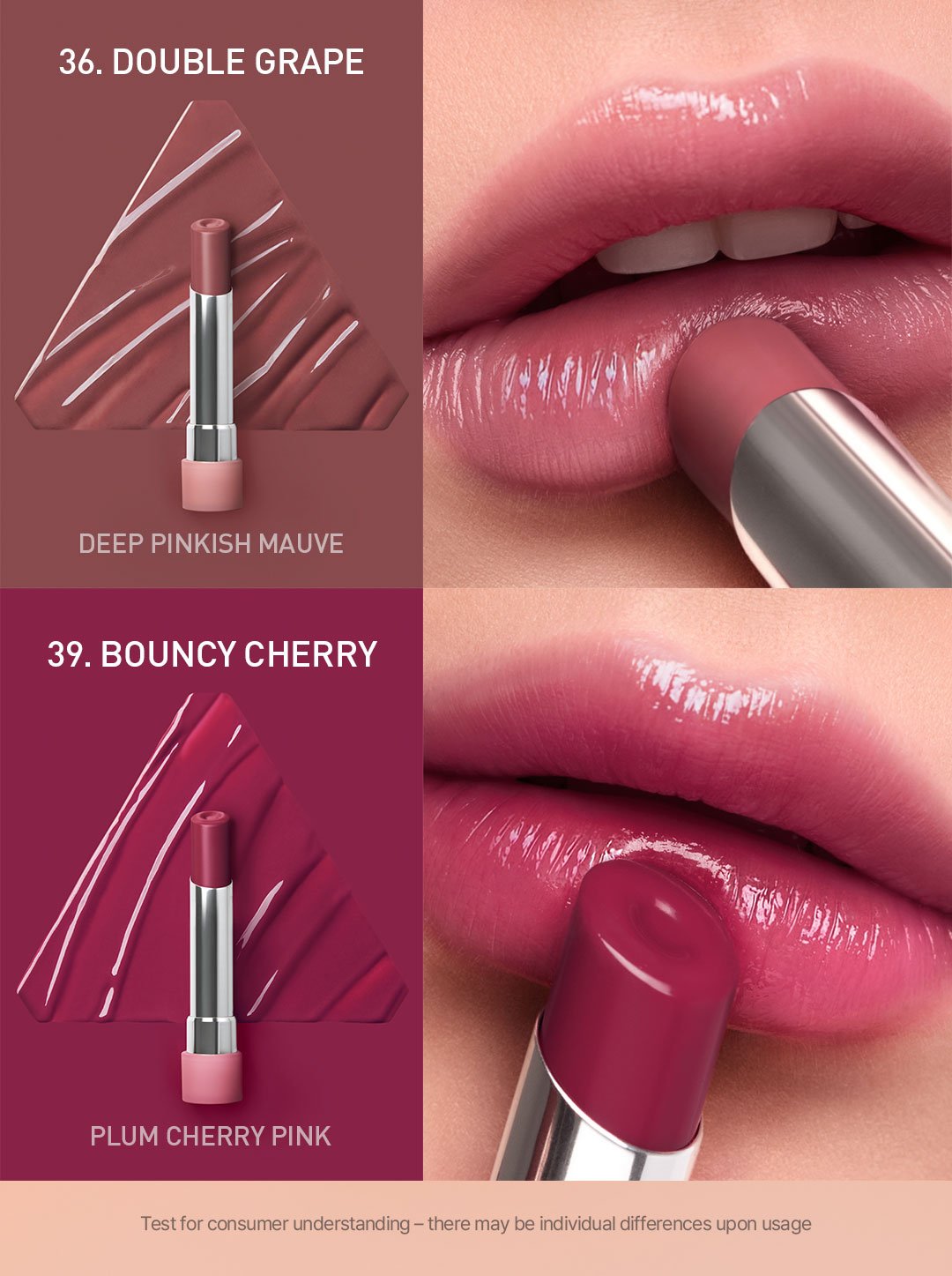 cool undertone shades of 3CE glazy lip glow