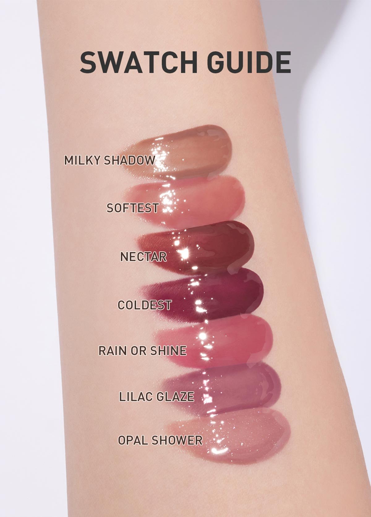 lip color swatch guide