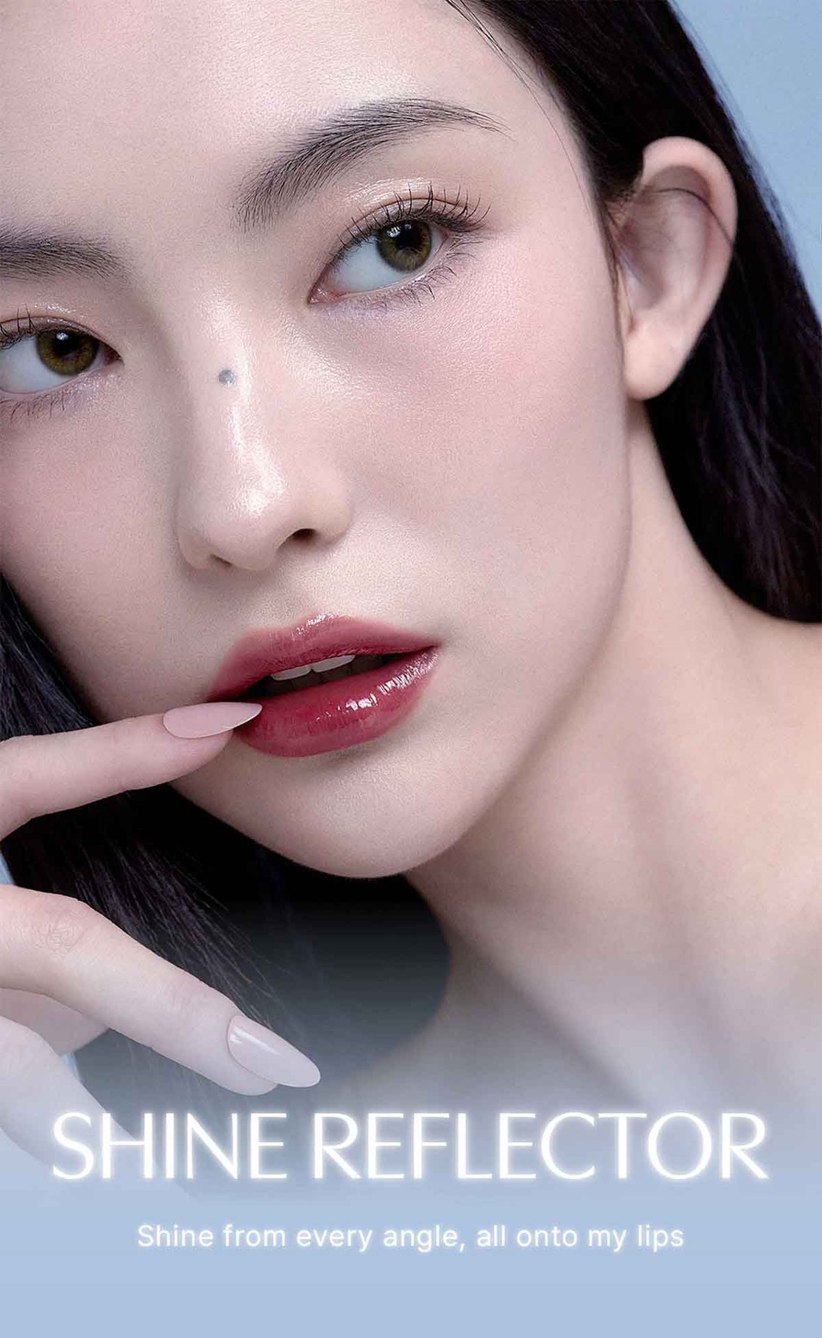 Key model visual of 3CE Shine Reflector Lip Gloss