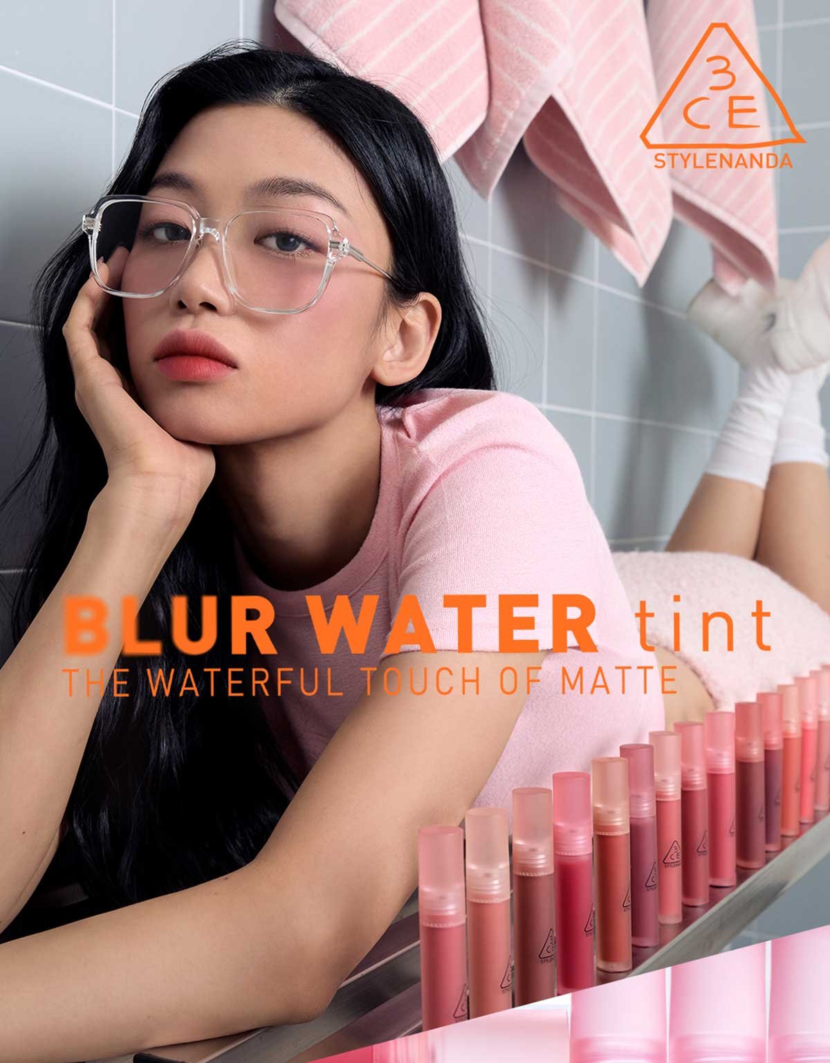 Key model visual of 3CE Blur Water Tint