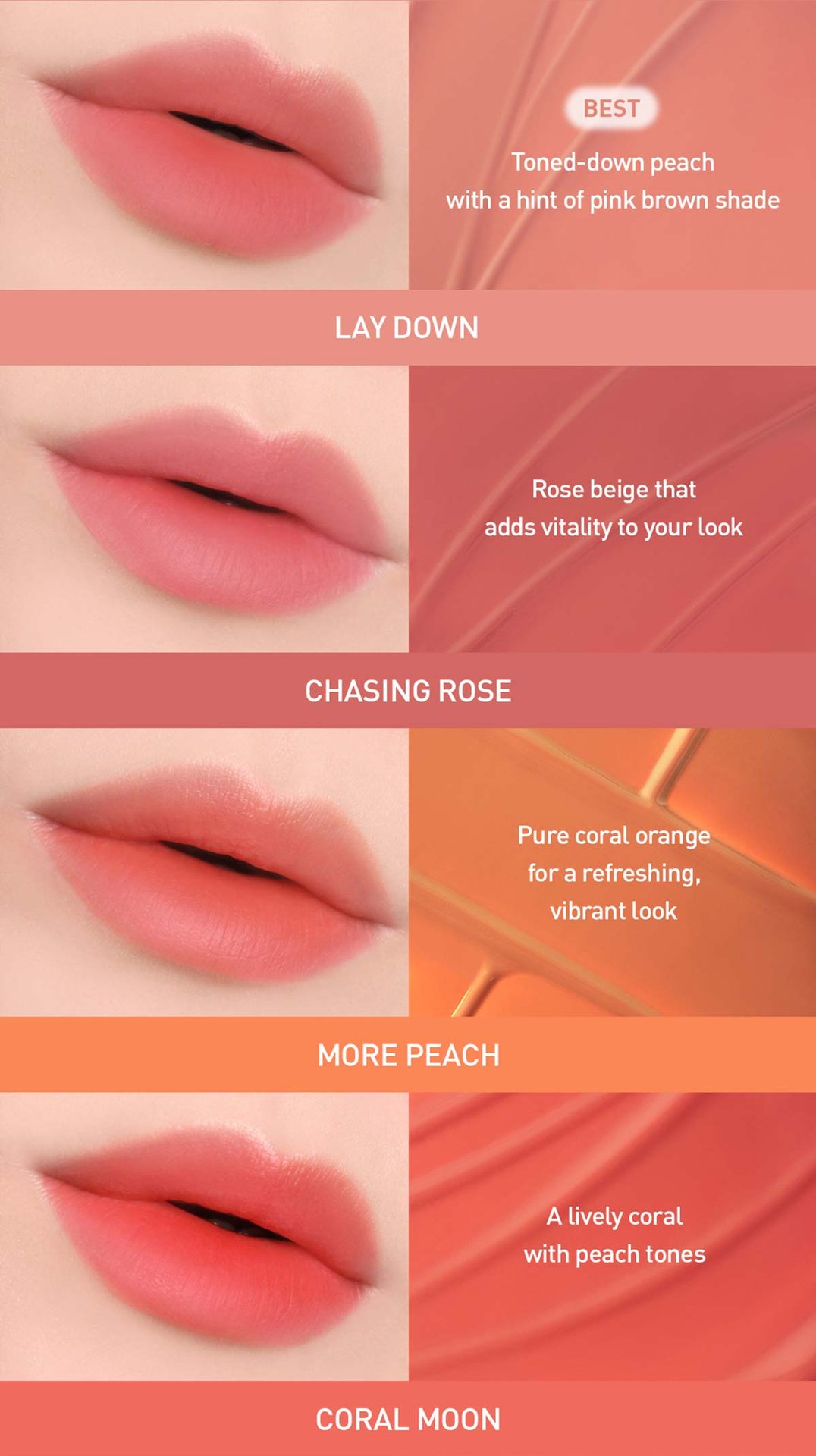 warm undertone shades of 3CE Blur Water Tint