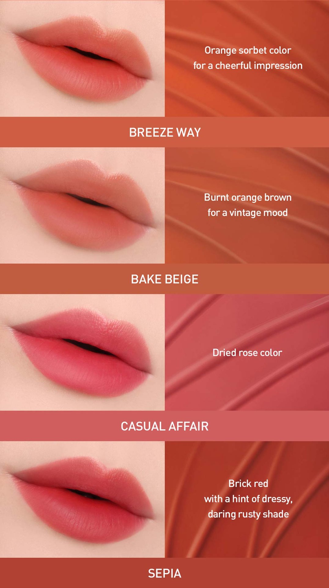 warm undertone shades of 3CE Blur Water Tint