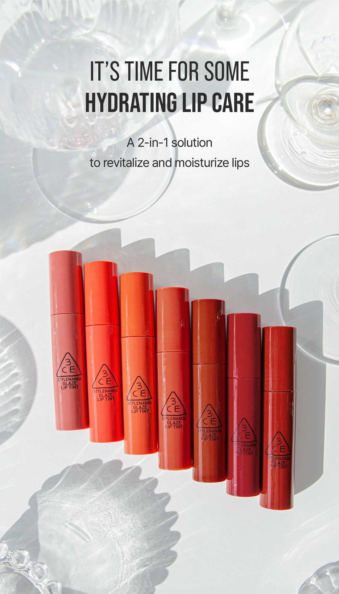 GLAZE LIP TINT | 3CE Cosmetics |Stylenanda |3CE Official | Products