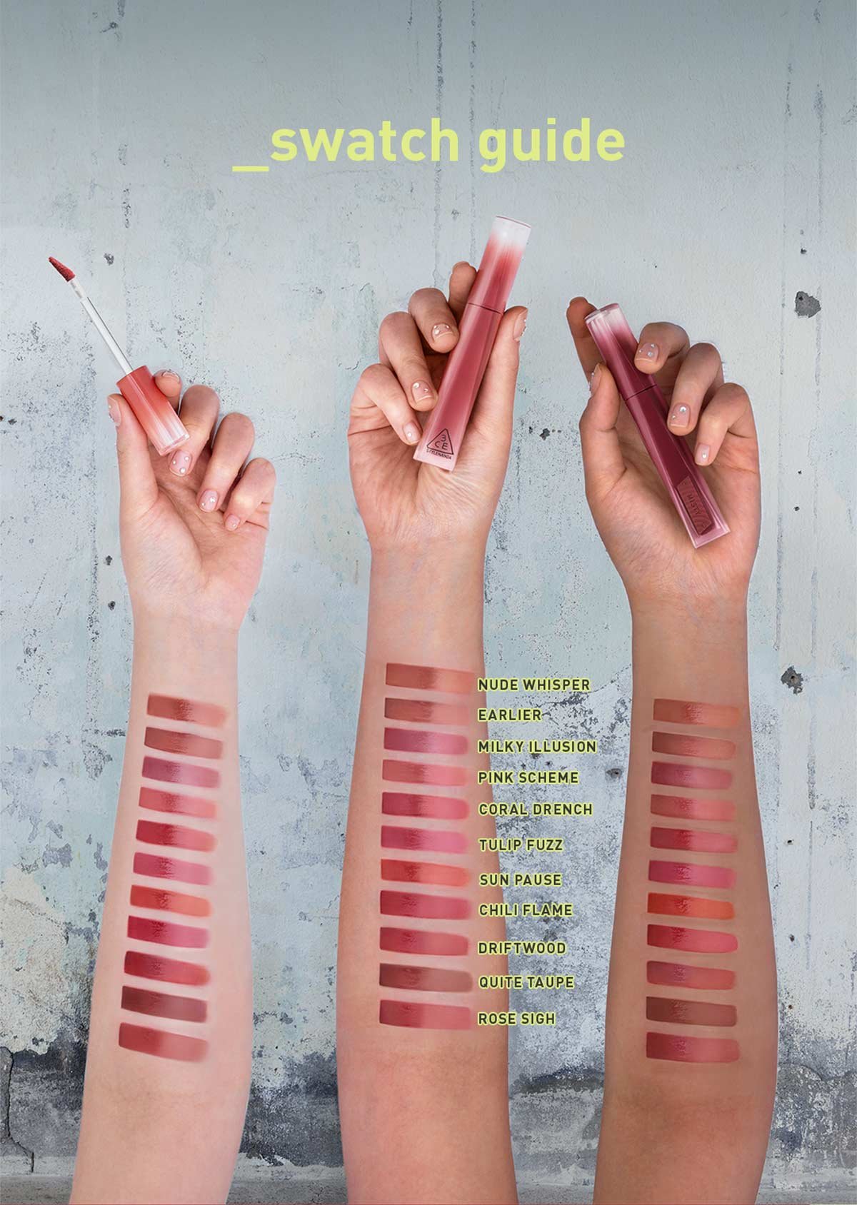 MISTY LIP BARE | 3CE Cosmetics |MISTY |3CE Official | Products