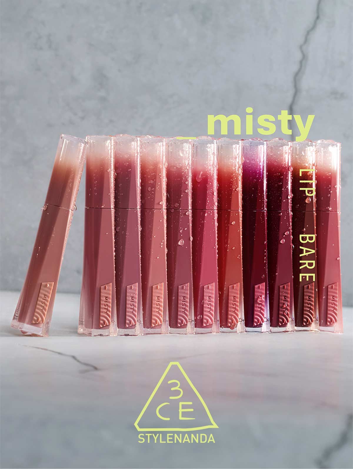 3CE MISTY LIP BARE ティント 全色セット MISTY LIP BARE | 3CE Cosmetics |MISTY |3CE Official | Products