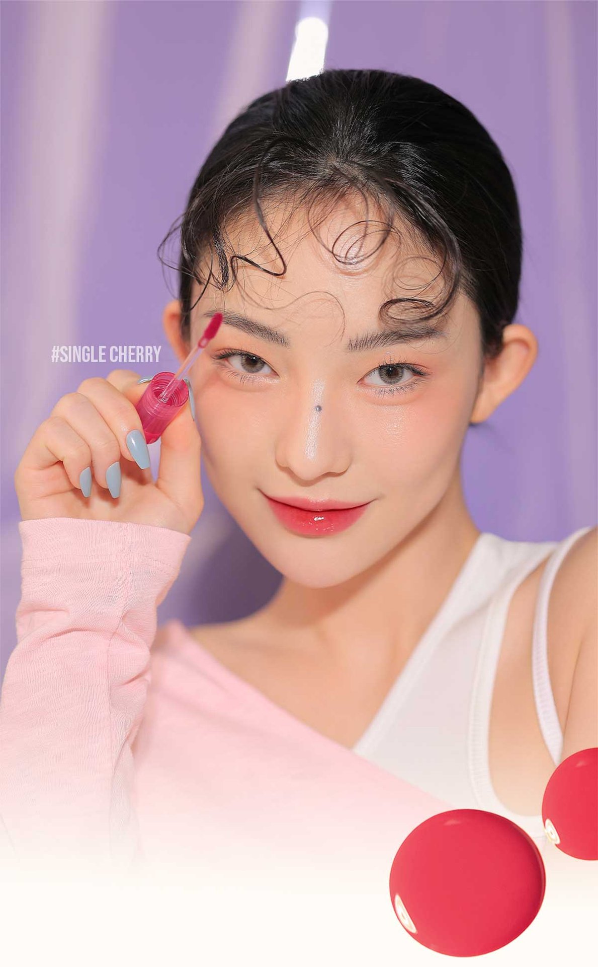 Key model visual of 3CE Syrup Layering Tint