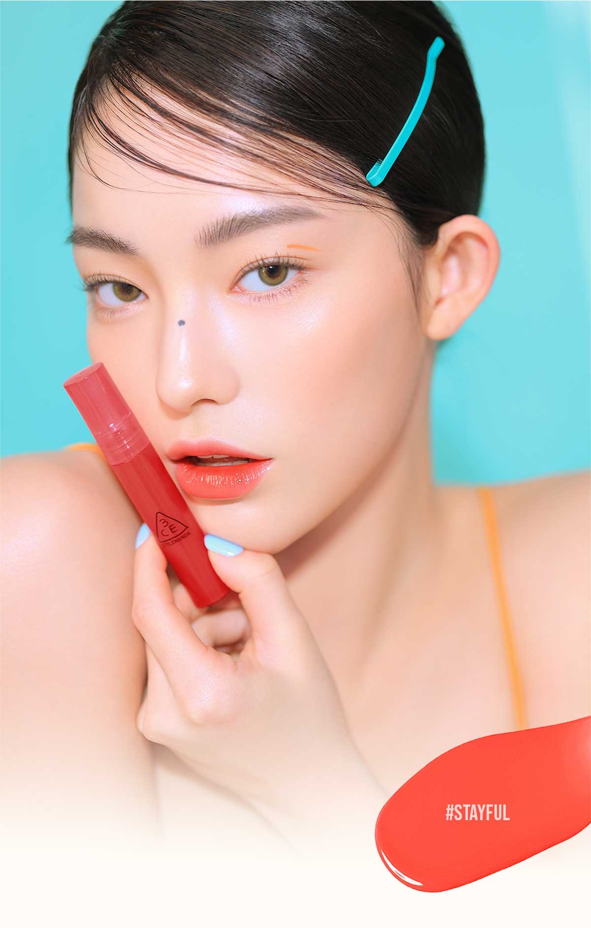 Key model visual of 3CE Syrup Layering Tint
