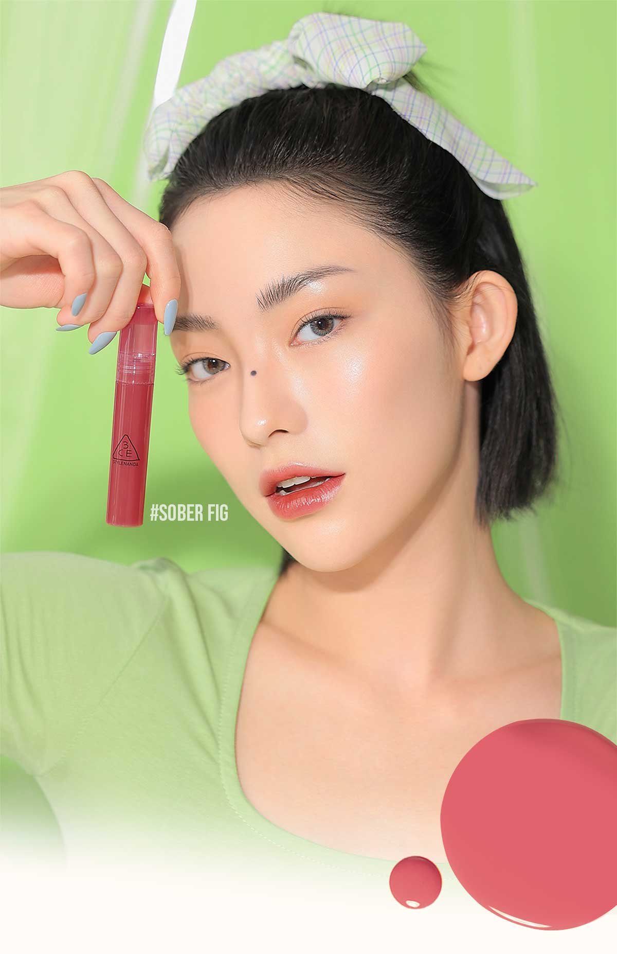 Key model visual of 3CE Syrup Layering Tint