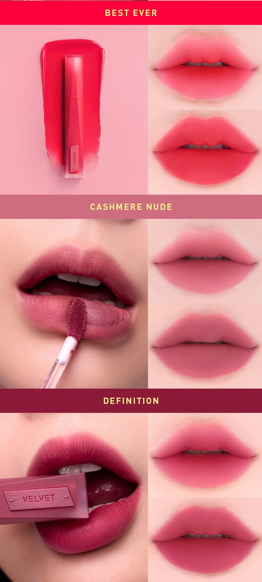 VELVET LIP TINT PLUSH | 3CE Cosmetics |VELVET|3CE Official | Products