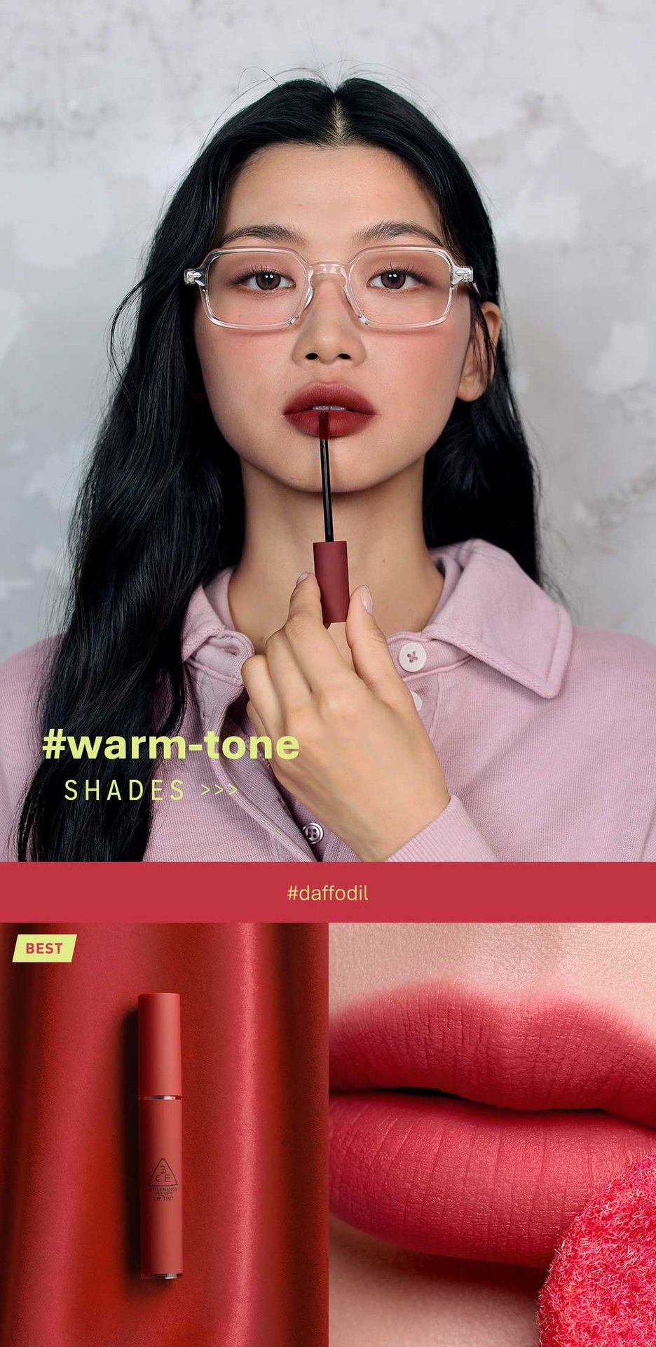 VELVET LIP TINT | 3CE Cosmetics |Stylenanda |3CE Official | Products